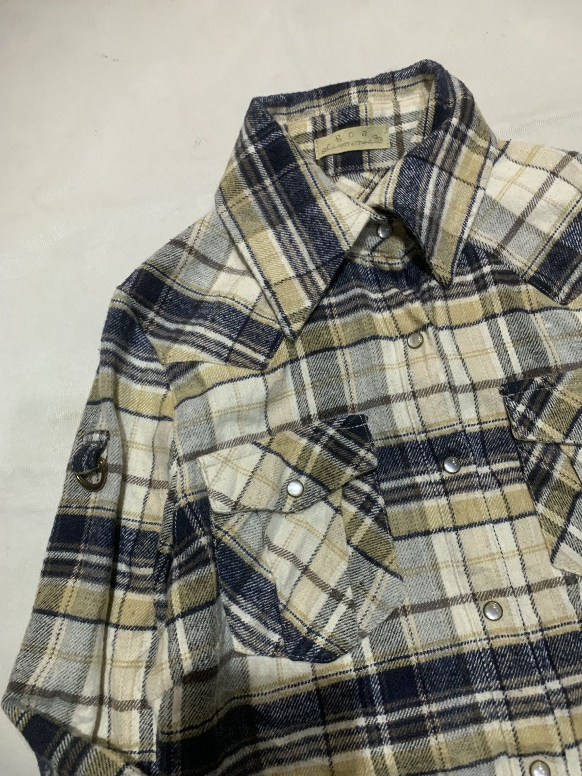 GOA GOA Women Vintage Cowboy Buttons Flannel Size S / US 4 / IT 40 - 6 Thumbnail
