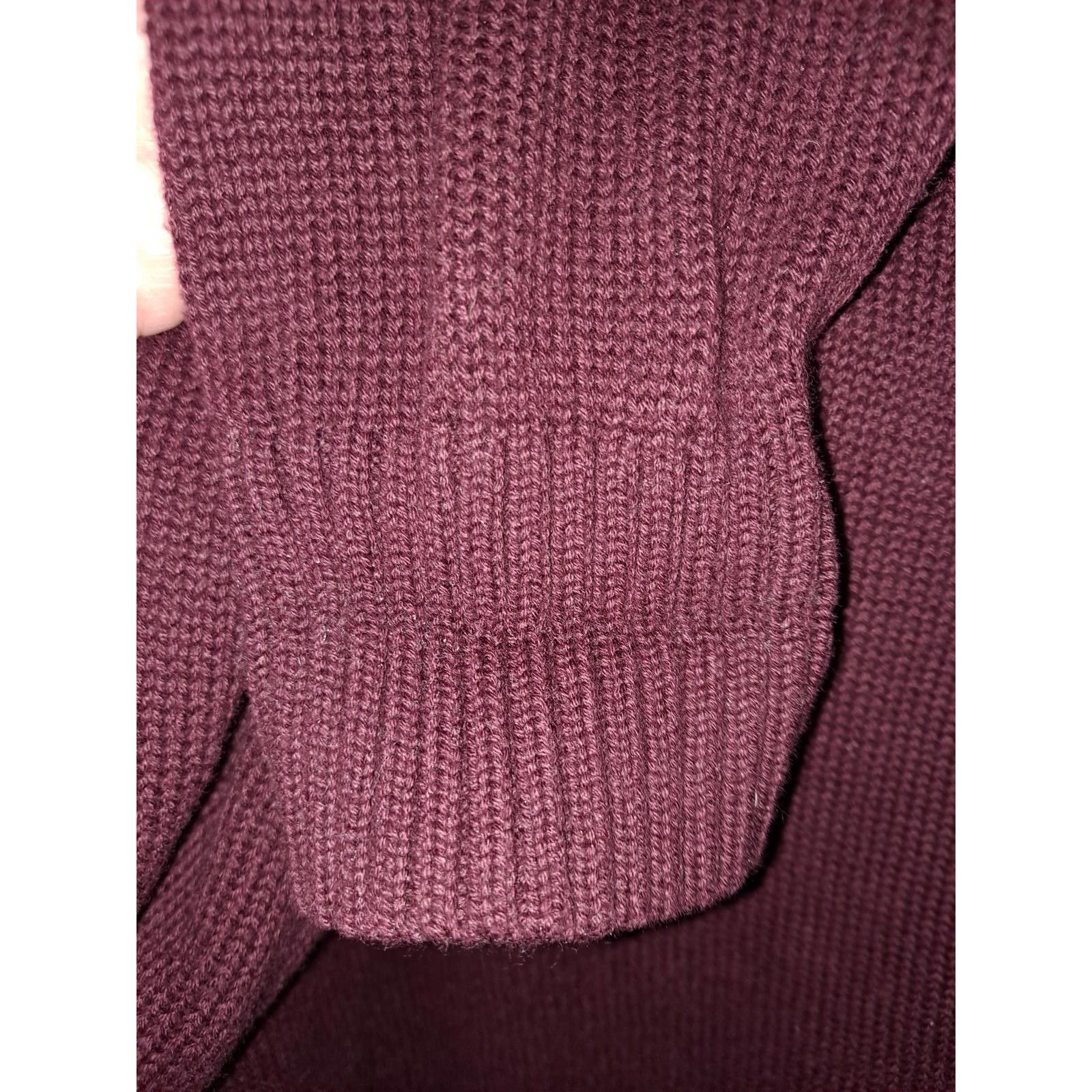 Other St John's Bay Maroon 1/4 Zip Sweater 100% Cotton Size Large Size US L / EU 52-54 / 3 - 4 Thumbnail