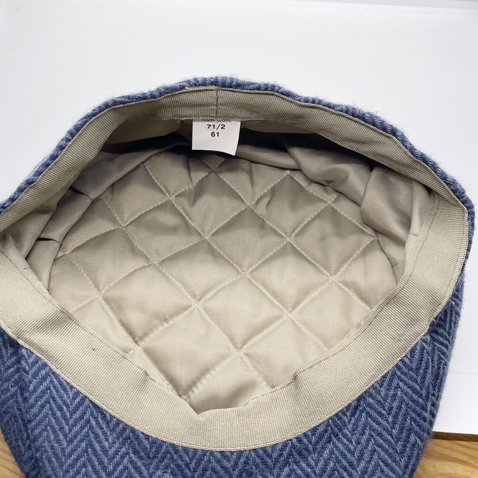 Vintage Oxford University Vtg Blue Wool Newsboy Flat Cap 7 1/2 61 UK Size ONE SIZE - 8 Thumbnail
