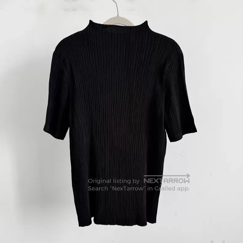 Issey Miyake Issey Miyake Black Long-Sleeve Top Size M / US 6-8 / IT 42-44 - 2 Thumbnail