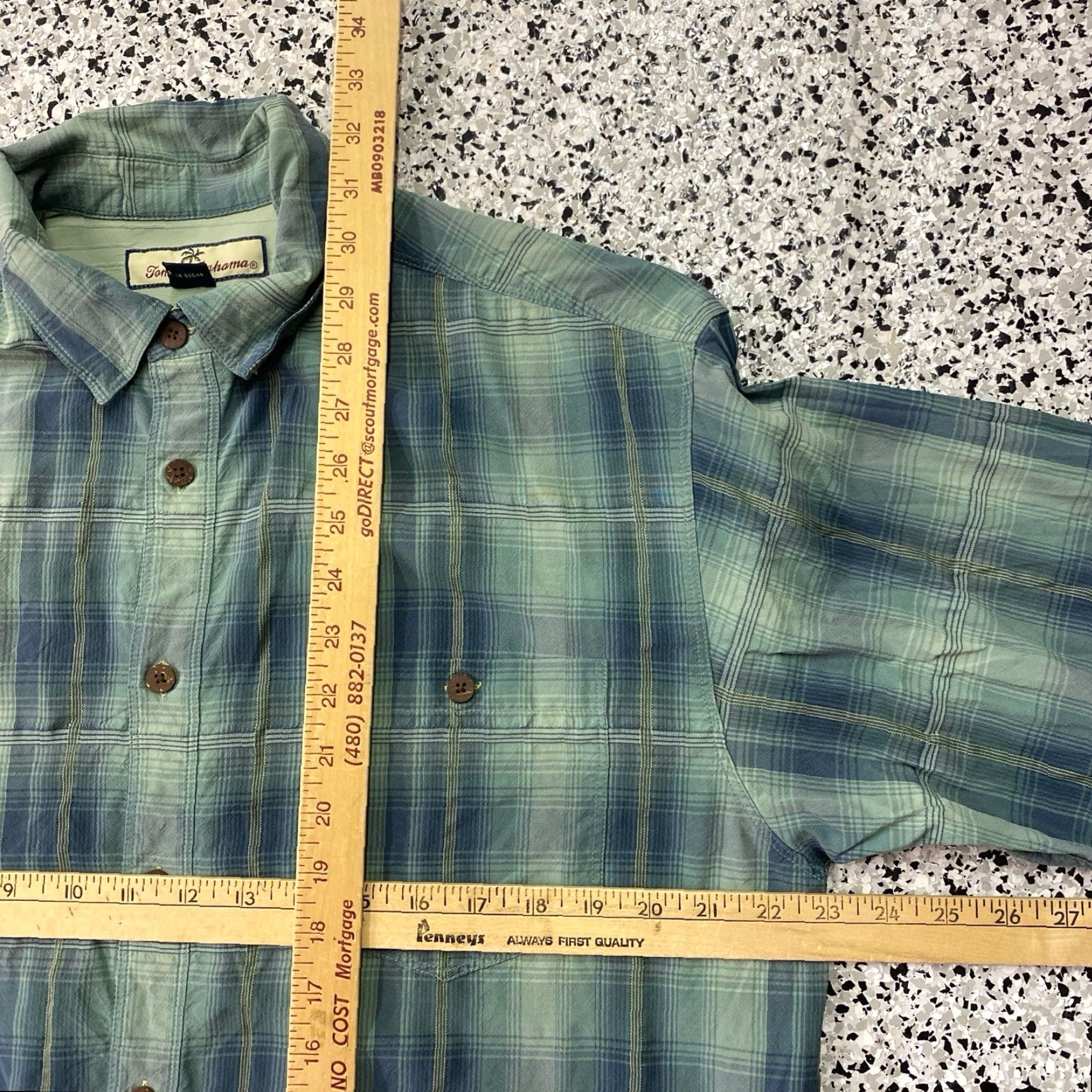 Tommy Bahama Tommy Bahama Shirt Silk Button Up Mens Medium Green Plaid Size US M / EU 48-50 / 2 - 3 Thumbnail