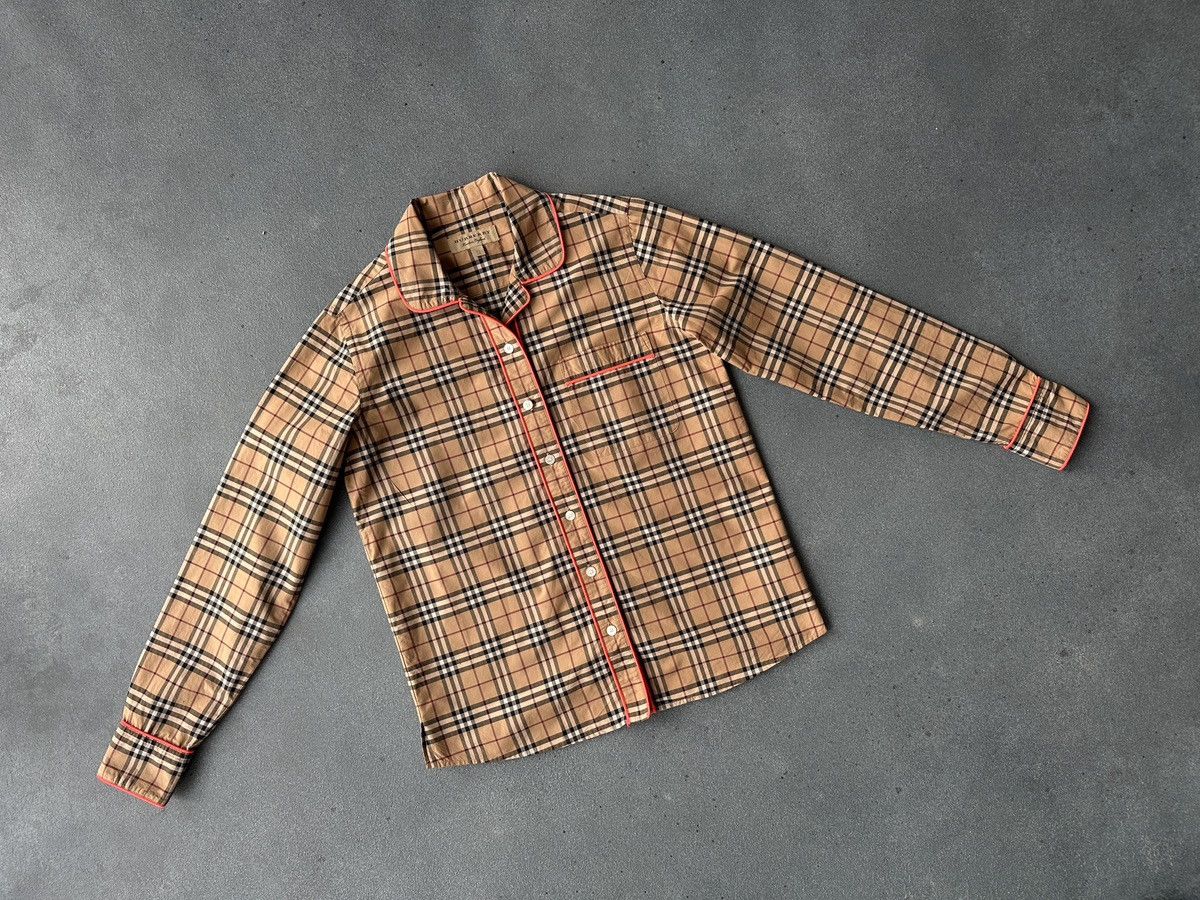Burberry BURBERRY Fluo Piping Nova Check Long Sleeve Shirt Size XS-S Size XS / US 0-2 / IT 36-38 - 8 Thumbnail