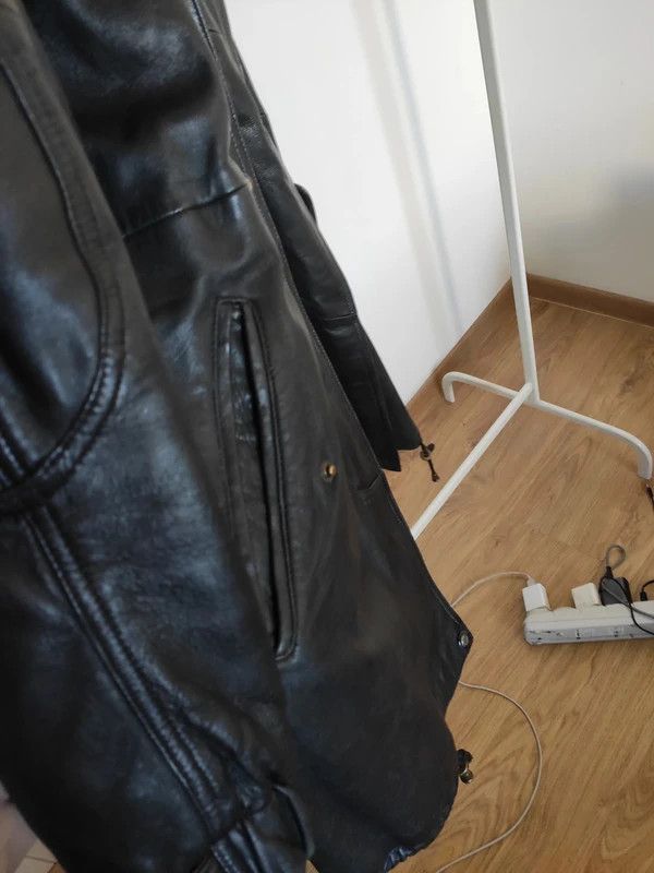 Leather Unique 90s Vintage Leather Coat Size M / US 6-8 / IT 42-44 - 8 Thumbnail
