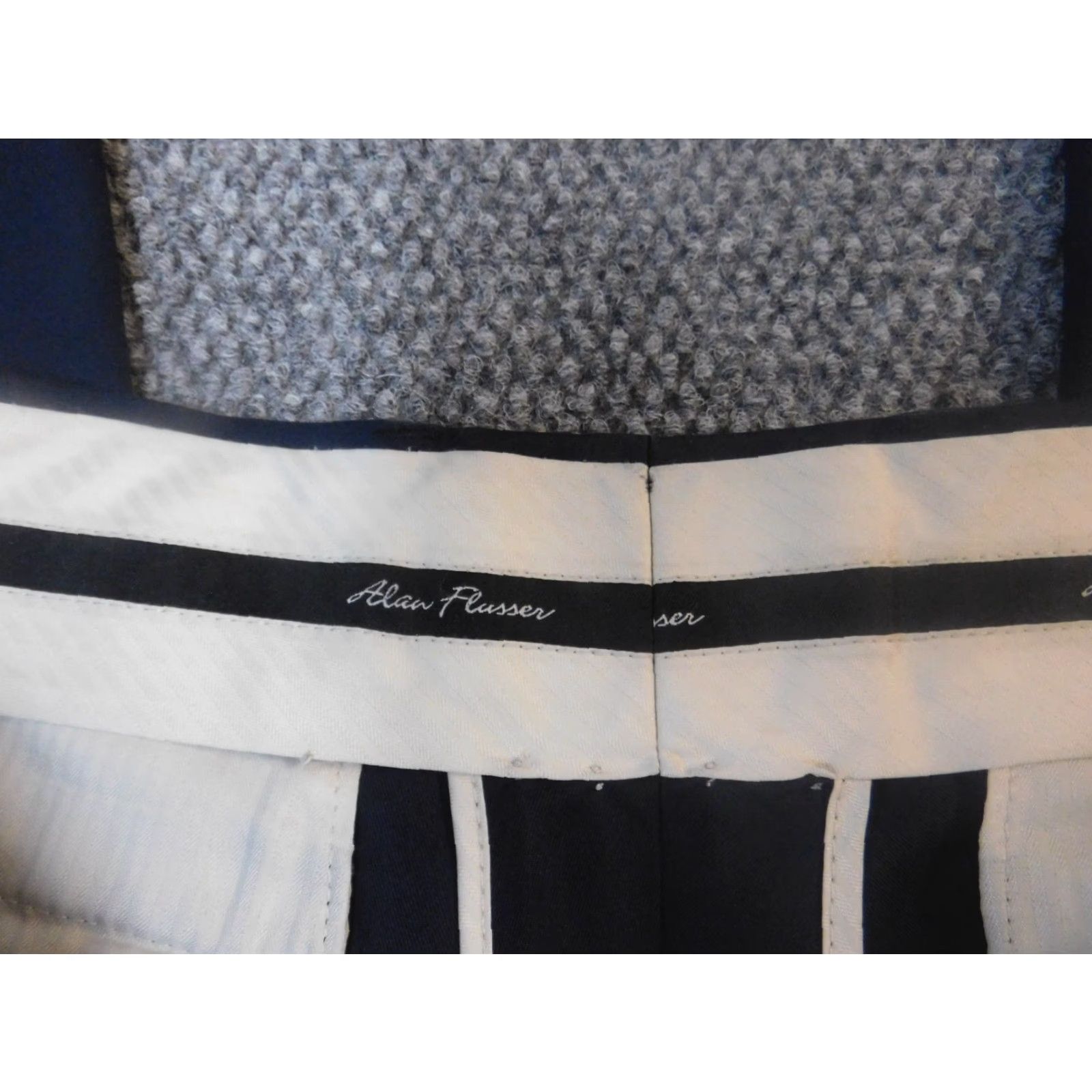 Vintage Alan Flusser Pants 36x34 blue straight regular Mens Pants Straight 34 Inseam 34 Blue Chino Modern Casual Pocket Size US 36 / EU 52 - 3 Thumbnail