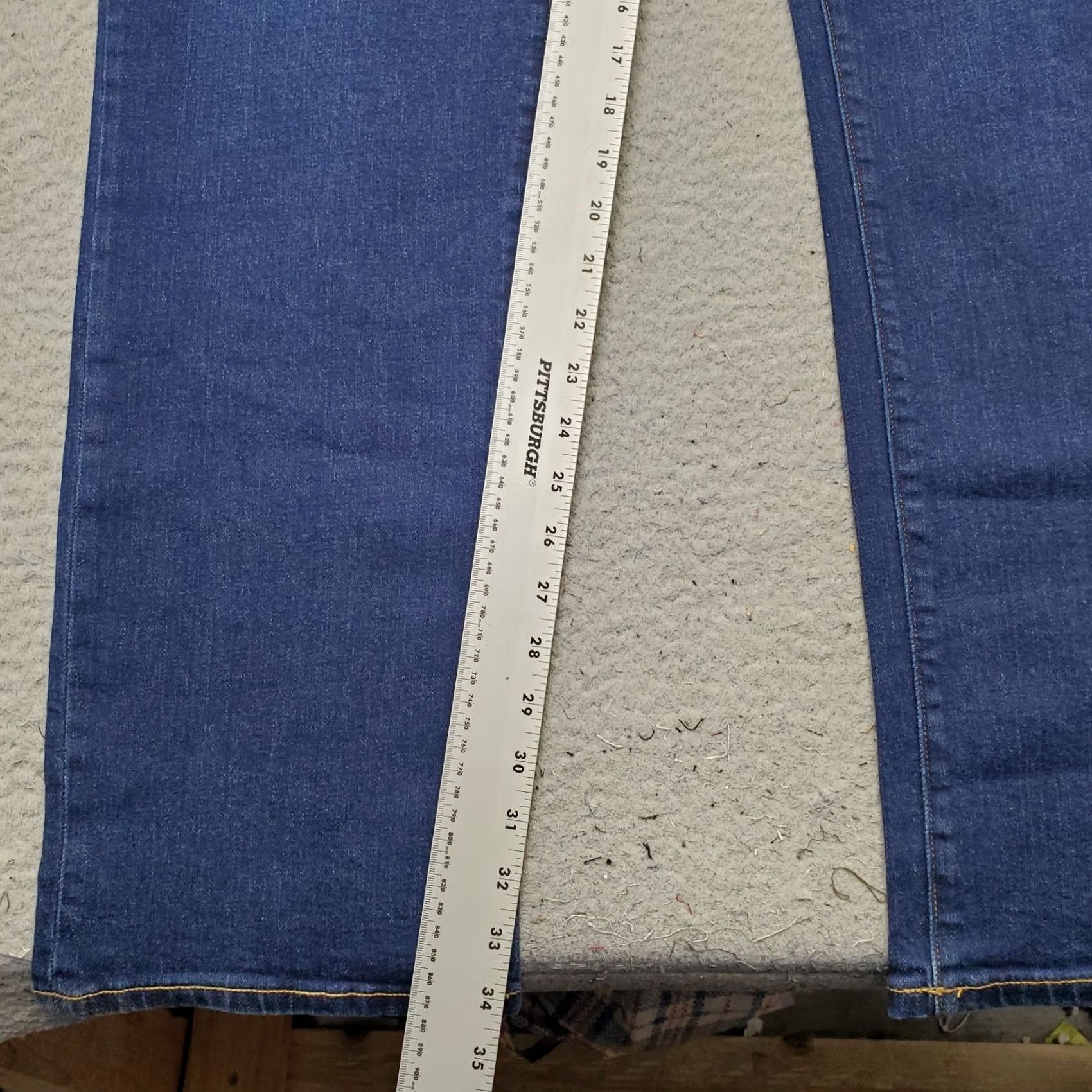Vintage Mutual Weave Jeans Mens 40x36 Blue Denim Stretch Faded Athletic Fit Tapered Leg Mens Size 40 Blue Regular Denim Jeans Mens Size US 40 / EU 56 - 3 Thumbnail