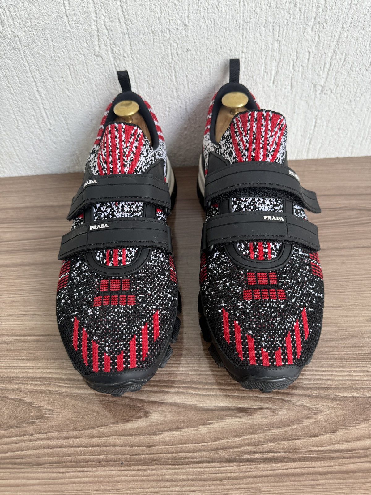 Prada Knit crossection leather trainers Size US 7.5 / EU 40-41 - 3 Thumbnail