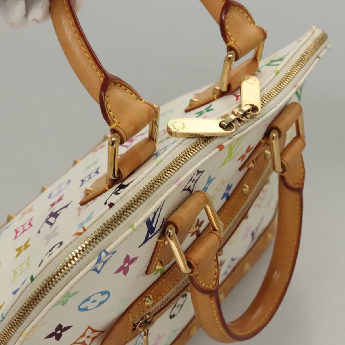 Louis Vuitton LOUIS VUITTON Monogram Multicolor Alma Hand Bag White M92647 Size ONE SIZE - 6 Thumbnail