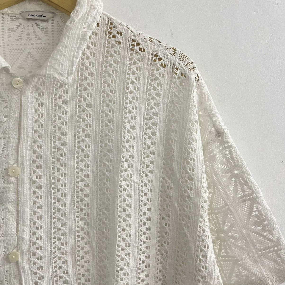 Issey Miyake Niko And Unique Crochet Shirt Size US M / EU 48-50 / 2 - 4 Thumbnail