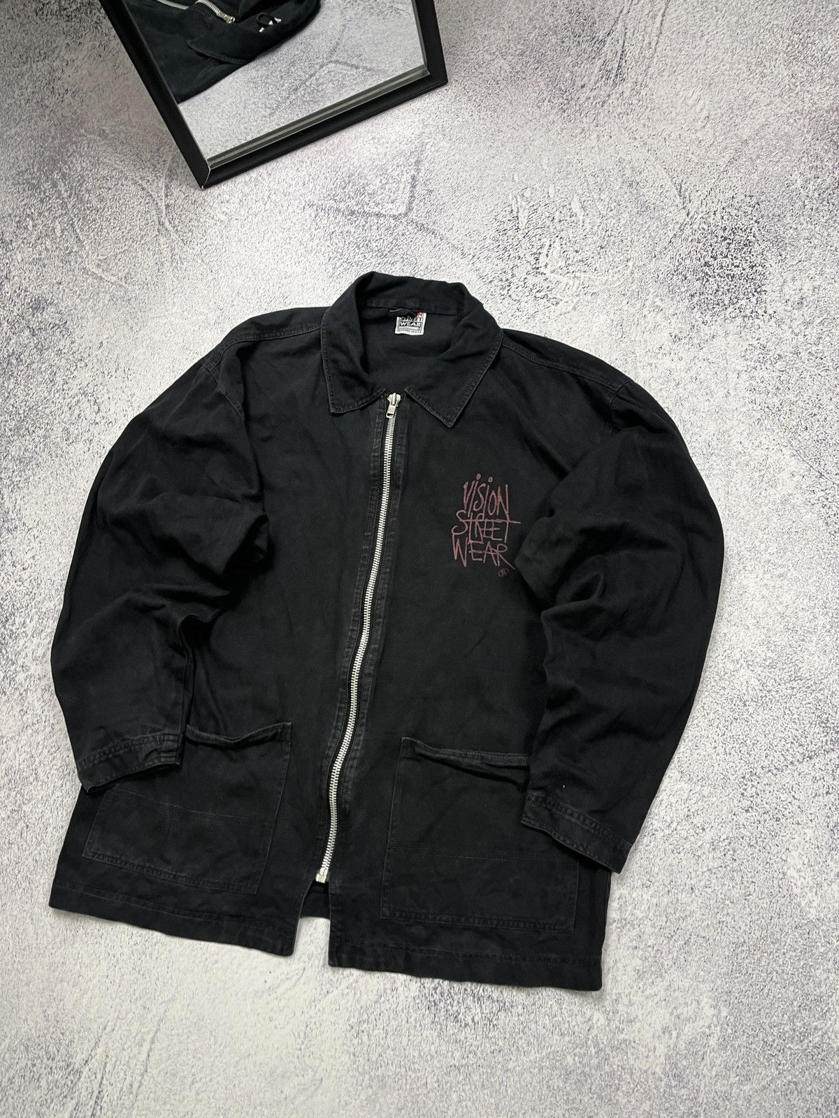 Japanese Brand × Vintage × Vision Streetwear Vintage 90’s Vision Streetwear Zip Coach Jacket USA Rare Size US L / EU 52-54 / 3 - 5 Thumbnail