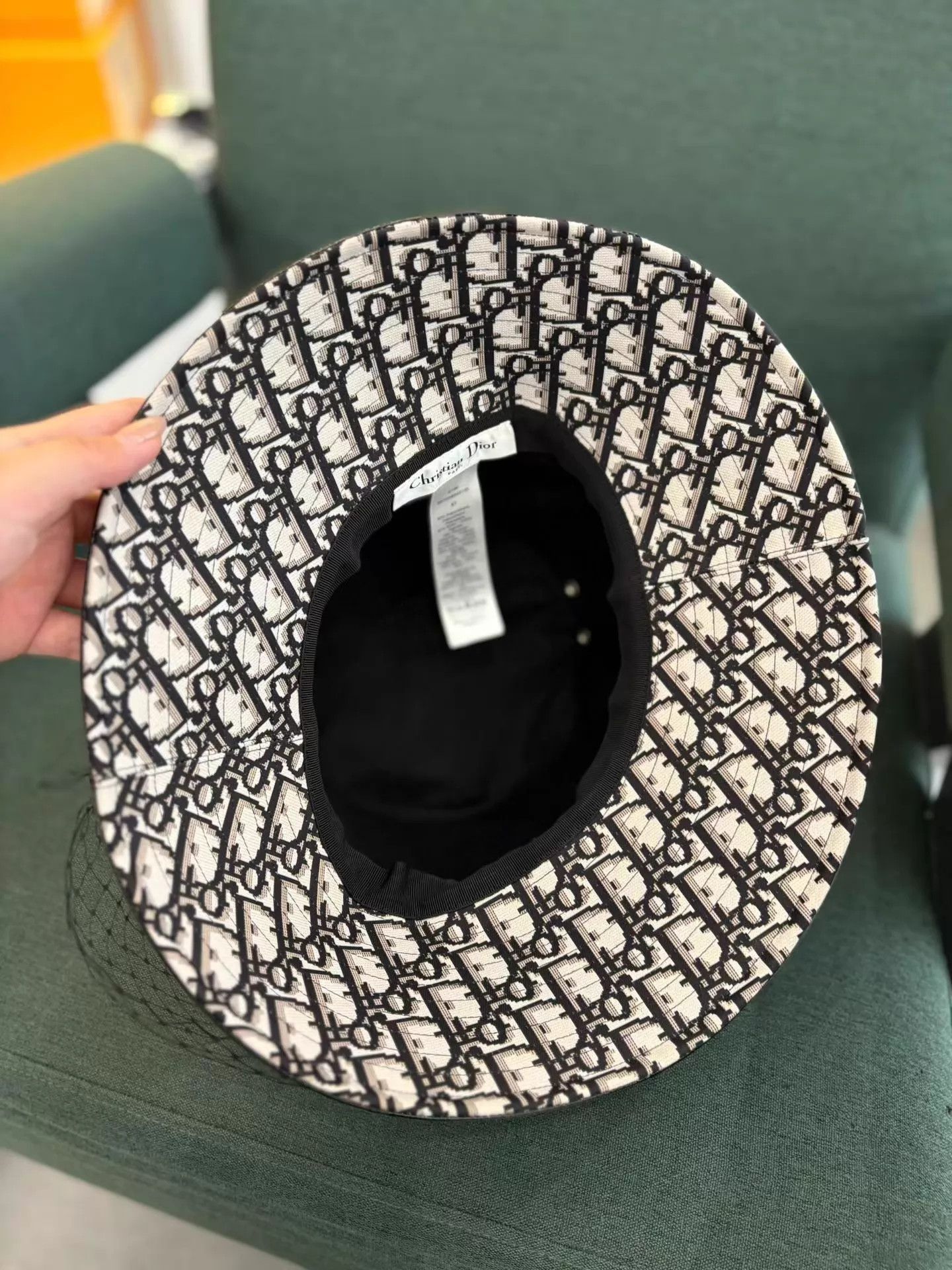 Dior Dior Black Mesh Lining Full Logo Bucket Hat 99 New 57cm Size ONE SIZE - 2 Thumbnail