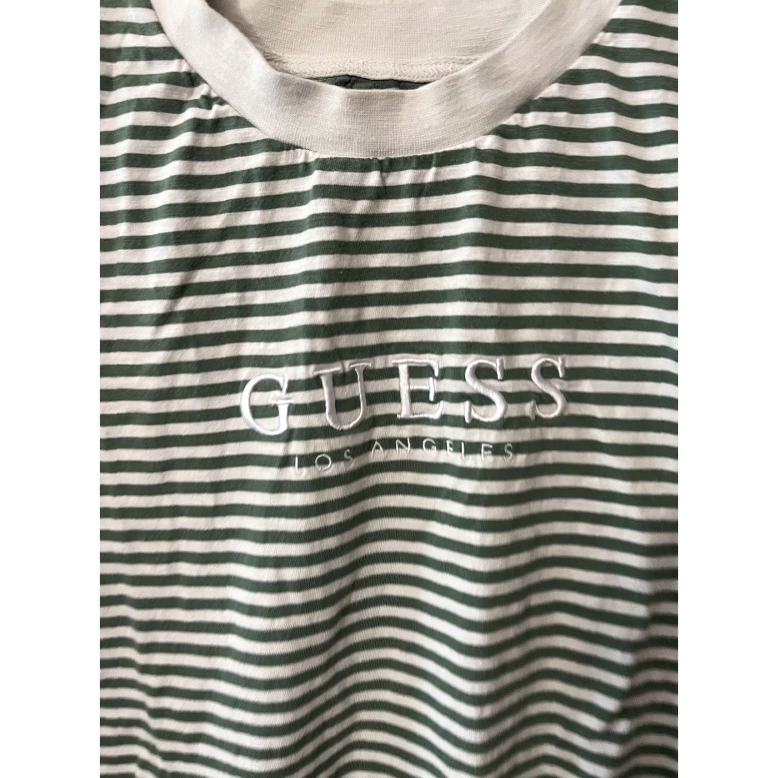 Guess GUESS Originals T Shirt XS Green Striped 90s Vtg Men Short Sleeve Shirt Size US XS / EU 42 / 0 - 3 Thumbnail