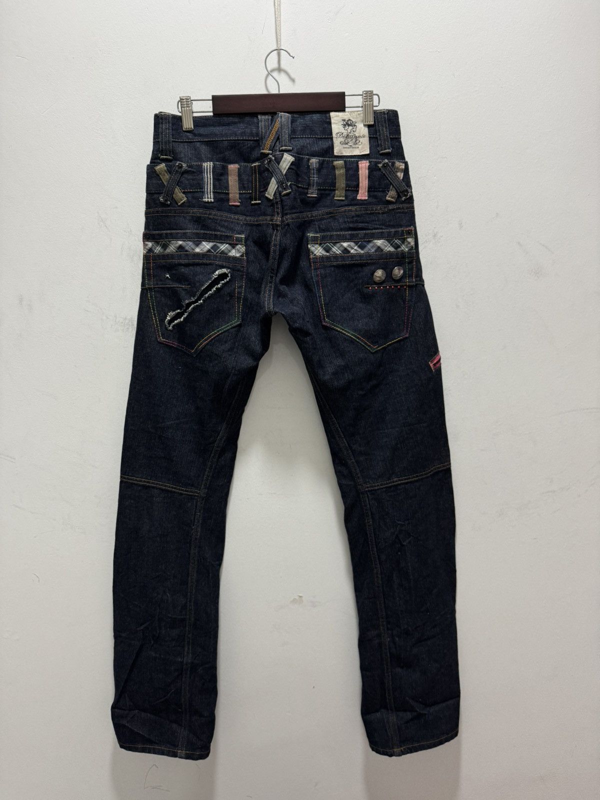 Japanese Brand VINTAGE DOMINATE DOUBLE WAIST CURVED PUNK STYLE DENIM Size US 30 / EU 46 - 8 Thumbnail
