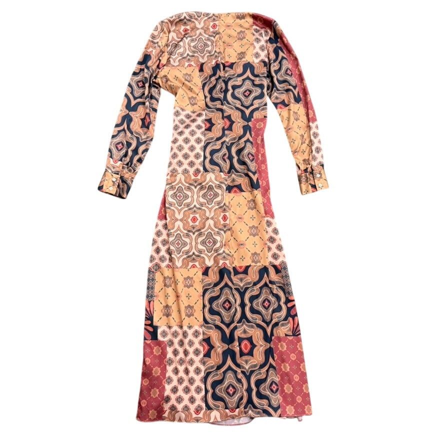 MISA Los Angeles MISA Los Angeles Eliza Patchwork Wrap Dress, Size M Size M / US 6-8 / IT 42-44 - 9 Thumbnail