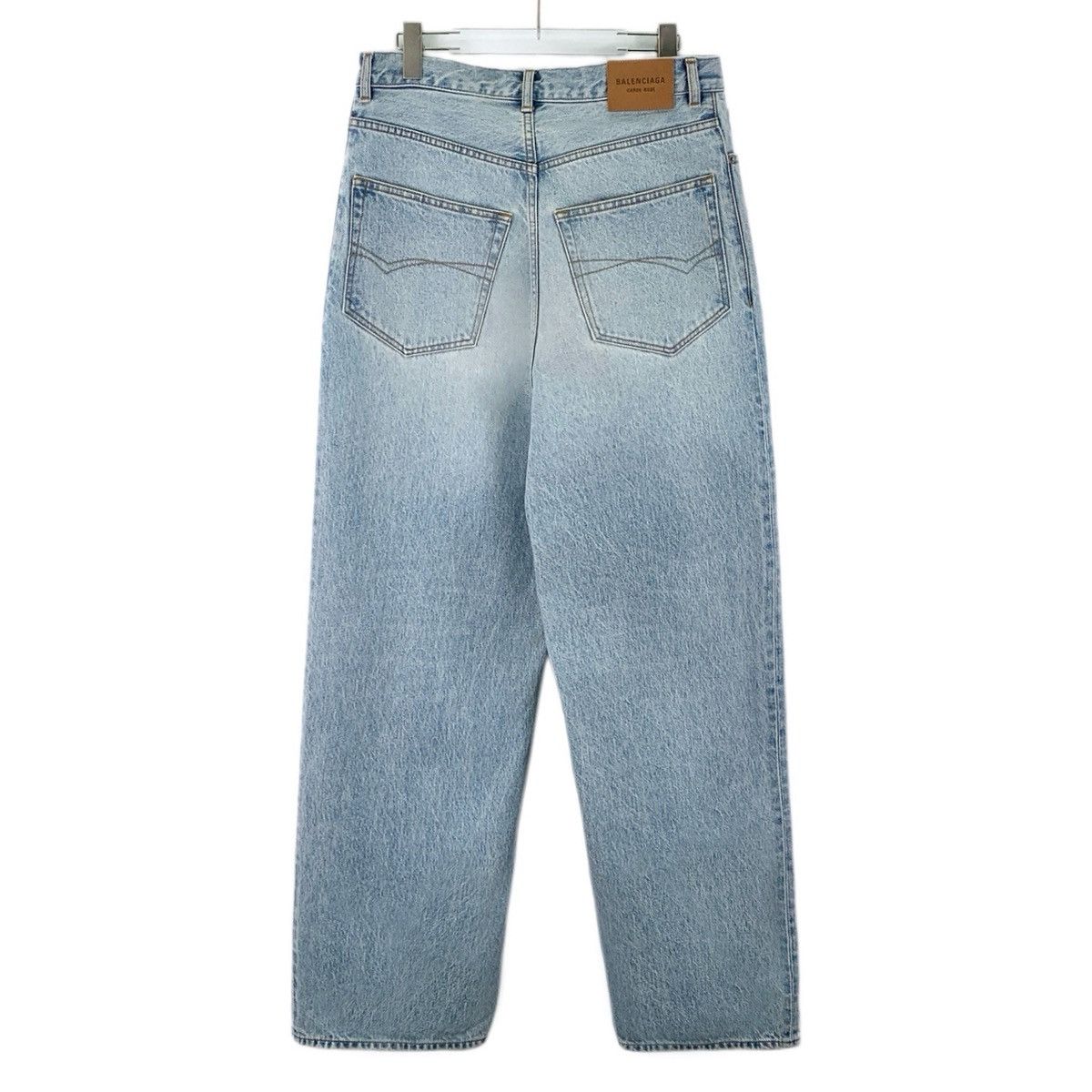 Balenciaga Balenciaga Light Blue Washed Cotton Denim Pants K26WX Size 26" / US 2 / IT 38 - 2 Thumbnail