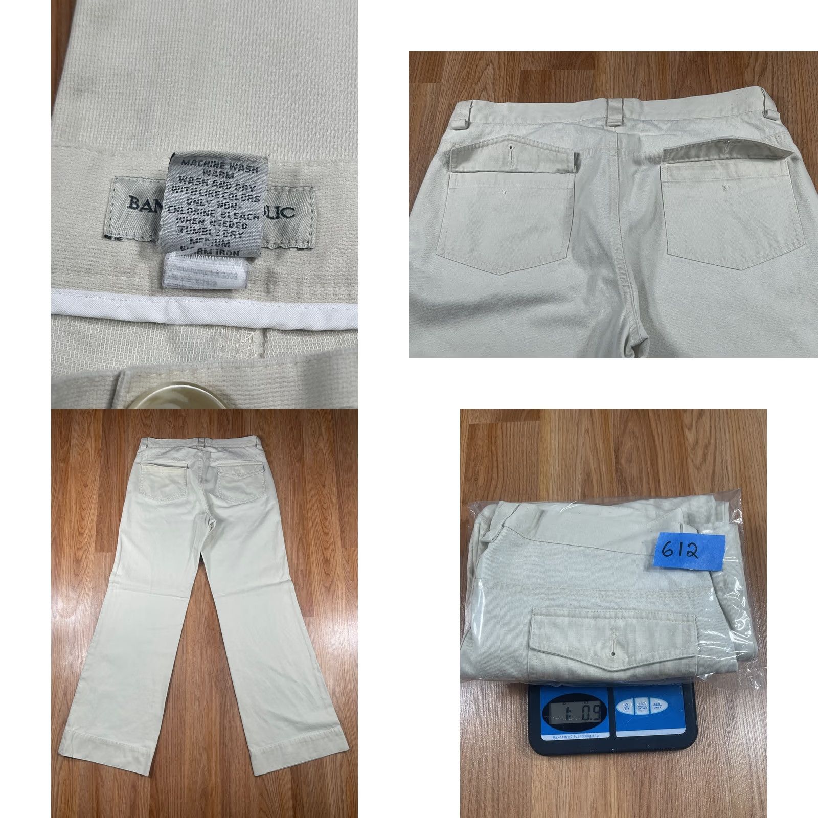 Banana Republic Banana Republic Boot Cut Leg Flat Front Beige Causal Pants Women's 8 Cotton Size 30" / US 8 / IT 44 - 8 Thumbnail