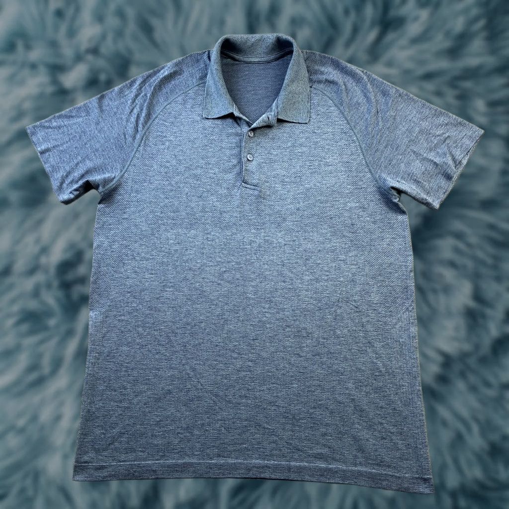Lululemon Lululemon Polo Shirt Mens L Blue Metal Vent Tech Performance Top Shirt Size US L / EU 52-54 / 3 - 1 Thumbnail