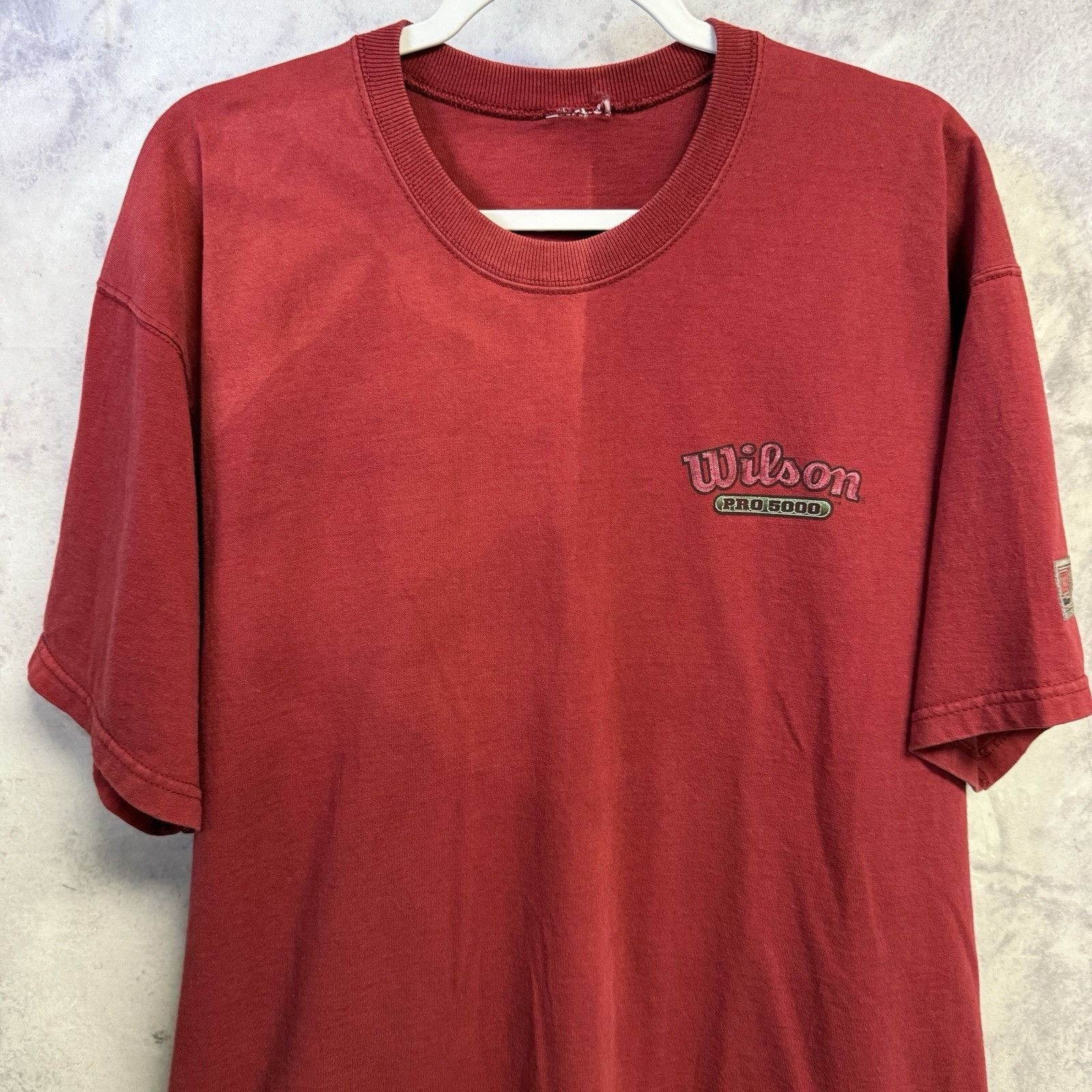 Wilson Vintage Wilson Pro 5000 T Shirt Mens XL 24x29 Red Short Slee Size US XL / EU 56 / 4 - 1 Thumbnail