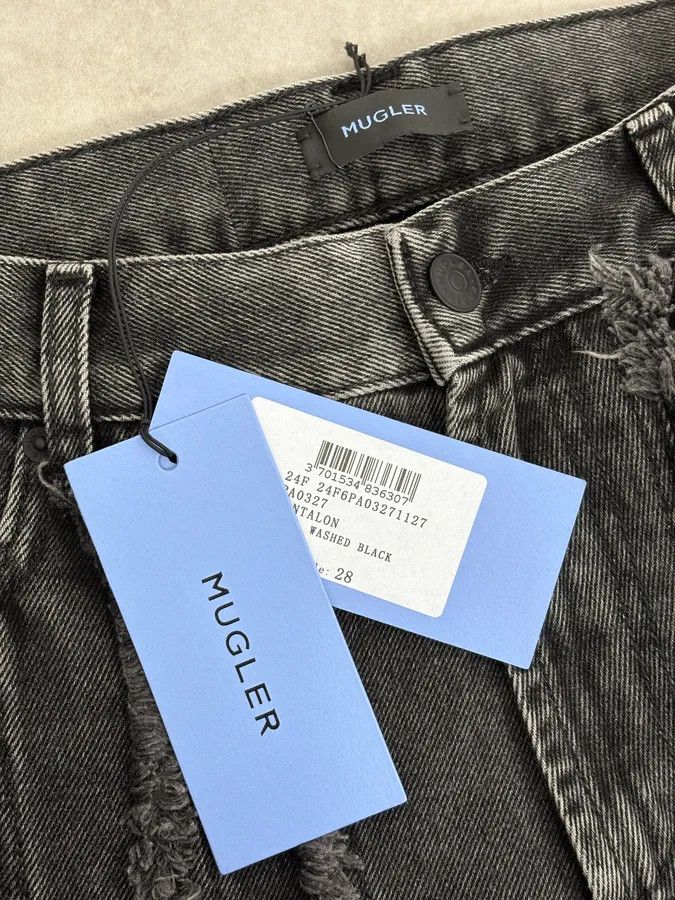Mugler AW2025 Mugler Spiral Baggy Washed Grey Gradient Jeans Size US 30 / EU 46 - 13 Thumbnail