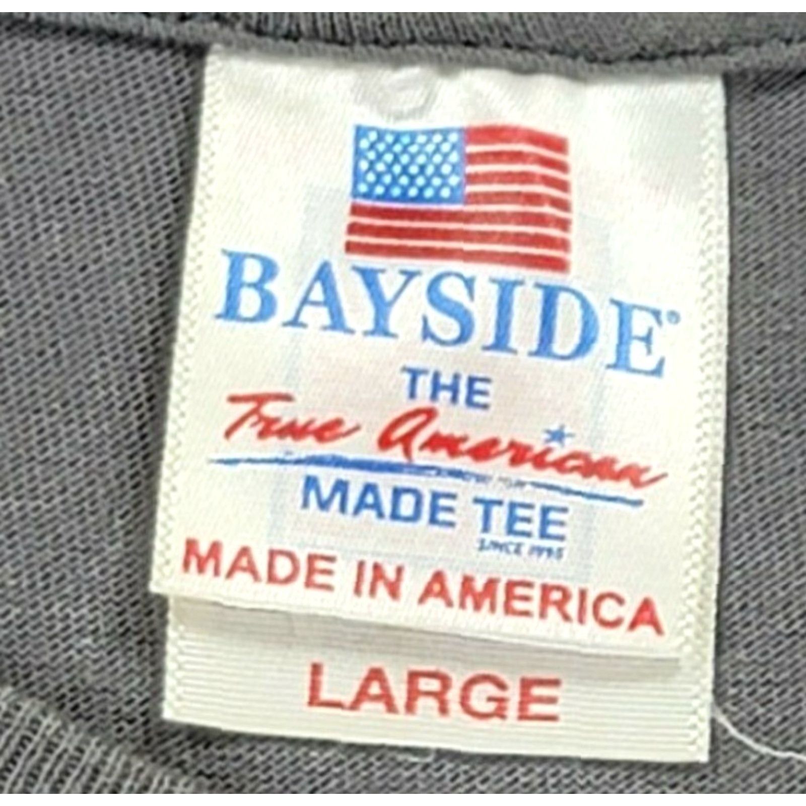 Vintage VINTAGE Bayside Shirt Adult L Gray 90s Just Work Heavyweight Oversized 100 cotton T-Shirt Mens L Size US L / EU 52-54 / 3 - 4 Thumbnail