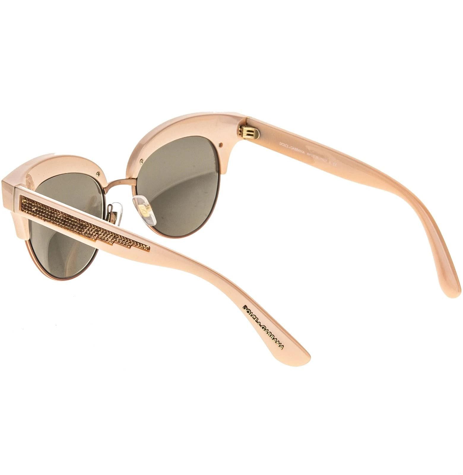 Dolce & Gabbana DOLCE & GABBANA DG6109 6109 Sequin Nude Mirrored Sunglasses Size ONE SIZE - 8 Thumbnail
