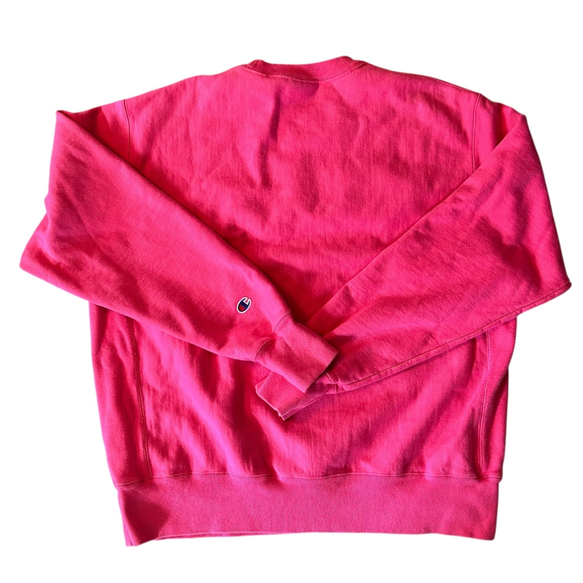 Champion Vintage Champion Neon Pink Reverse Weave Crewneck Sweatshirt Size L / US 10 / IT 46 - 4 Thumbnail