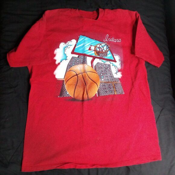 Fruit Of The Loom Vintage Indiana Hoosiers Basketball Playground T-Shirt Size US XXL / EU 58 / 5 - 2 Thumbnail