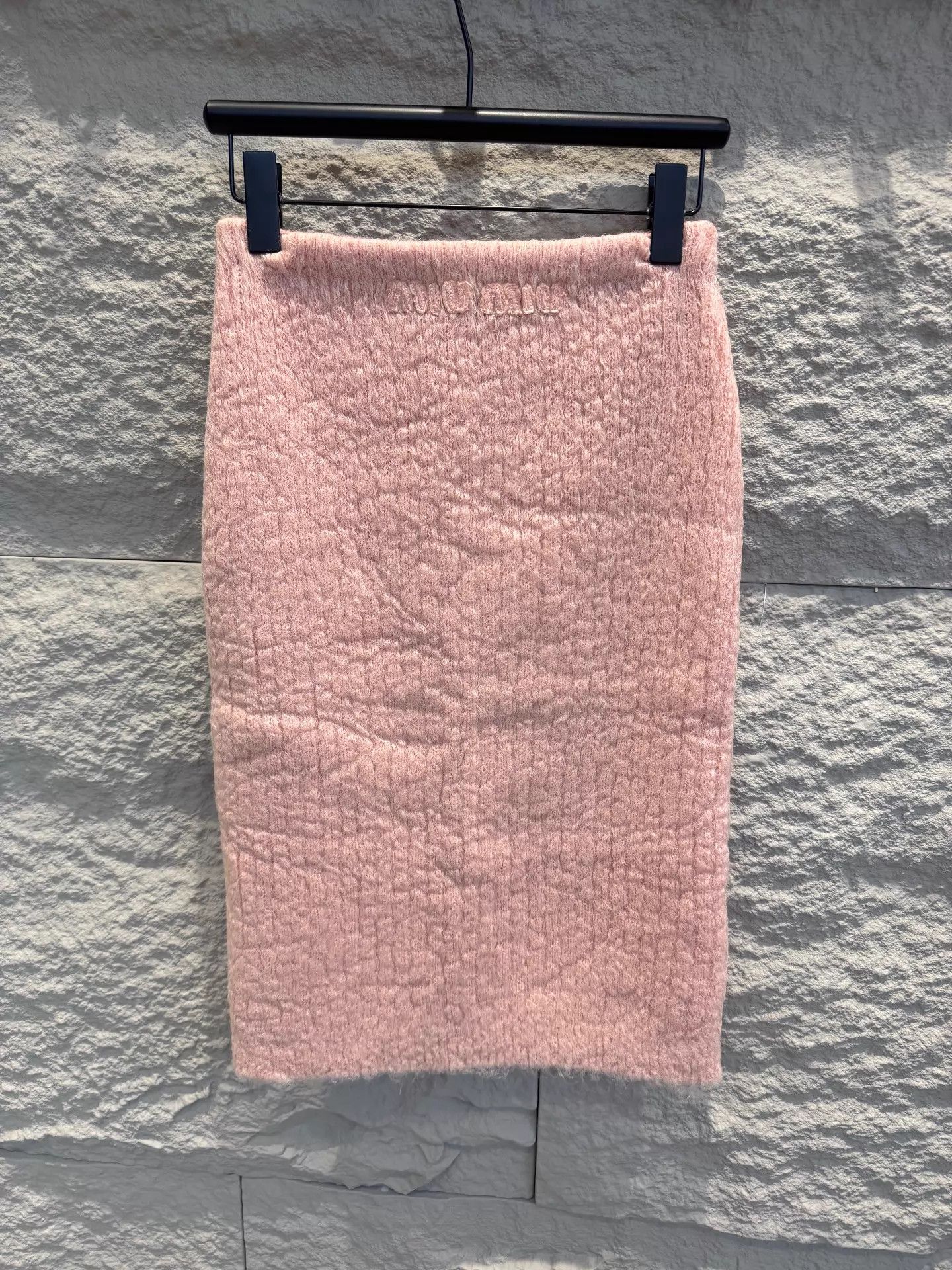 Miu Miu MIU MIU 25AW women's knit midi pink skirt 38 IT Size 26" / US 2 / IT 38 - 4 Thumbnail