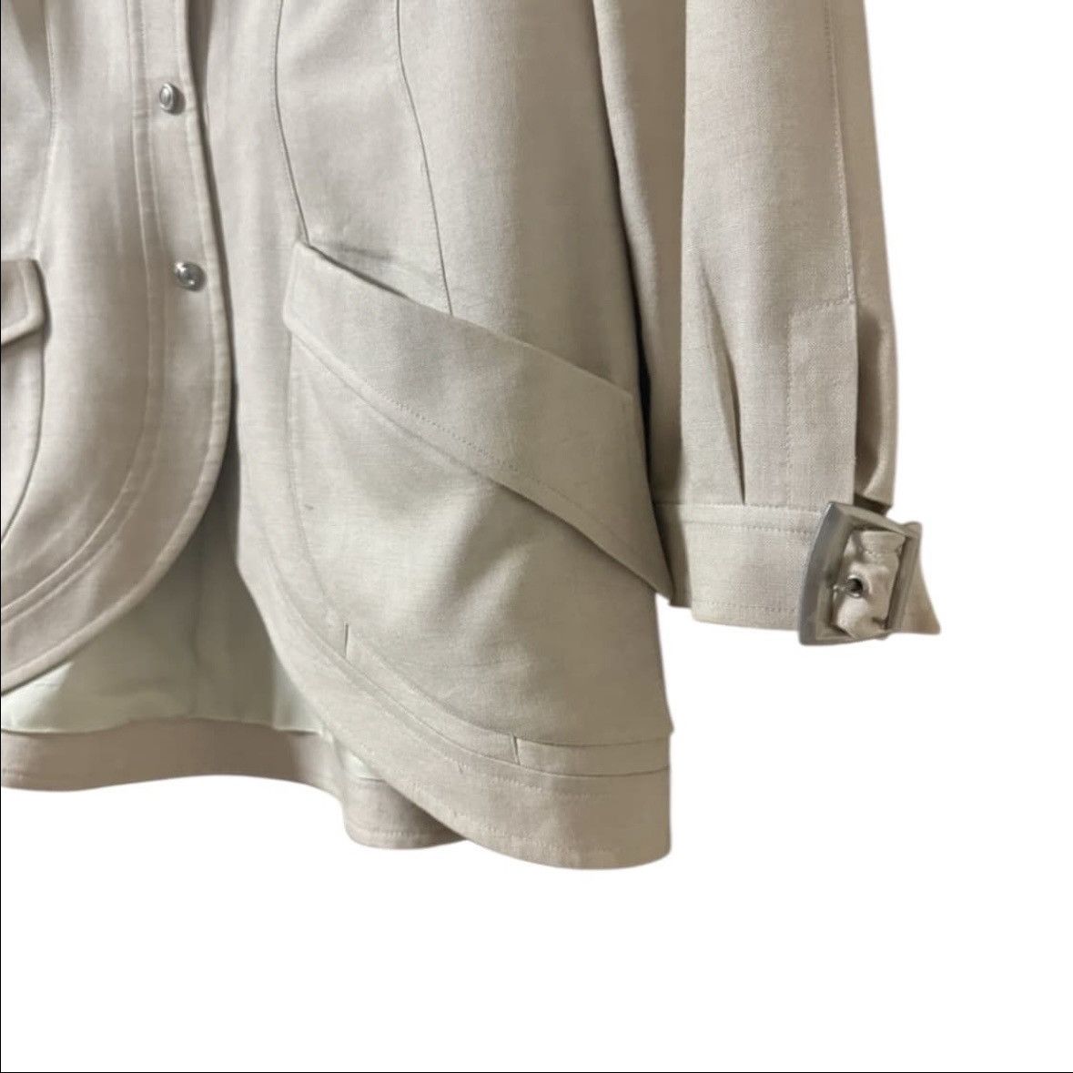 Thierry Mugler Thierry Mugler 1980s Belted Rayon&Linen Jacket Size M / US 6-8 / IT 42-44 - 4 Thumbnail