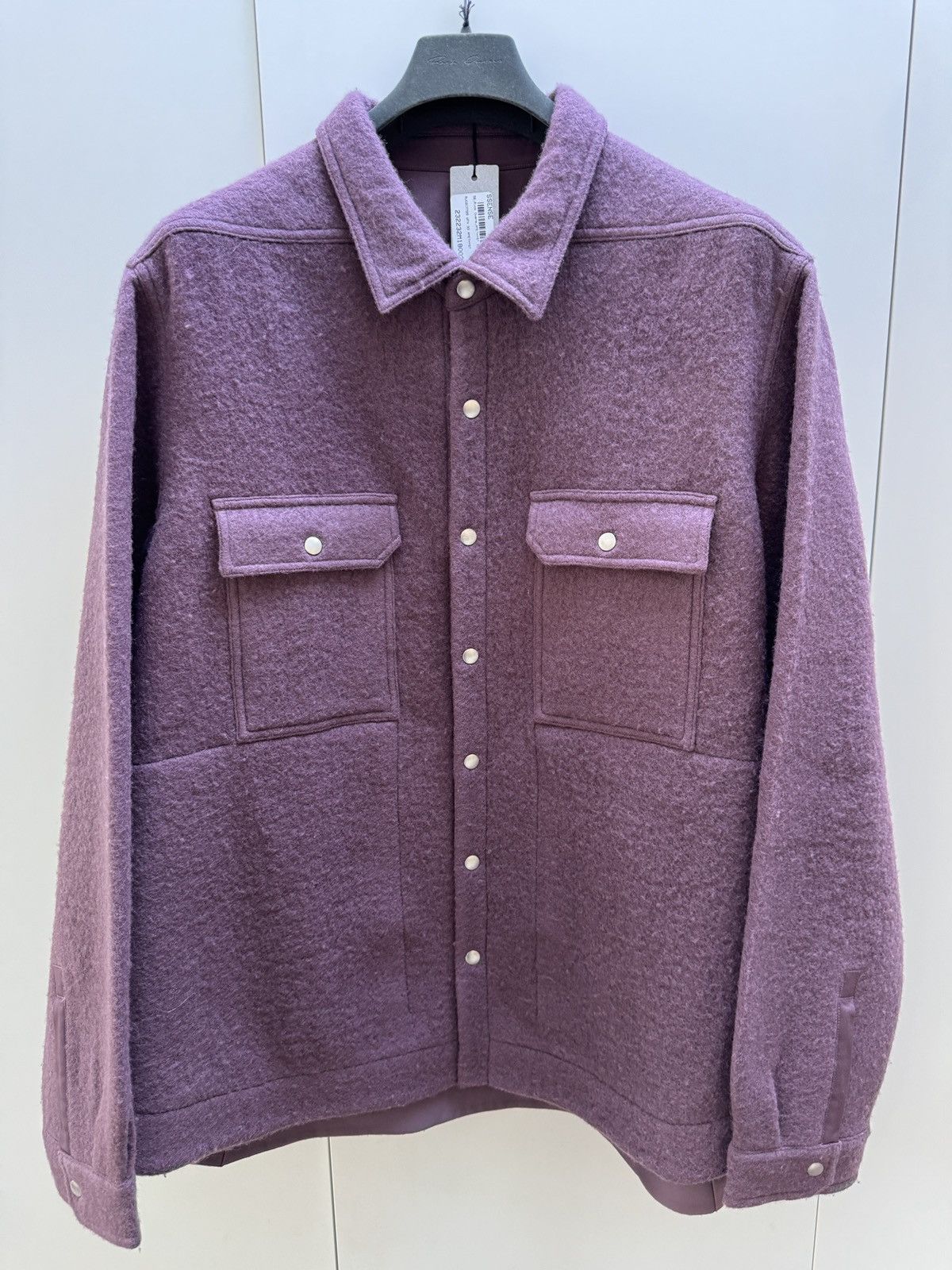 Rick Owens LUXOR FW 23 AMETHYST BOILED WOOL OUTERSHIRT | Grailed