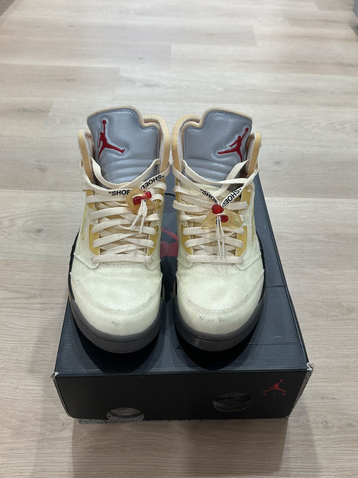Jordan Brand × Off-White Off white jordan 5 sail Size US 11 / EU 44 - 1 Thumbnail