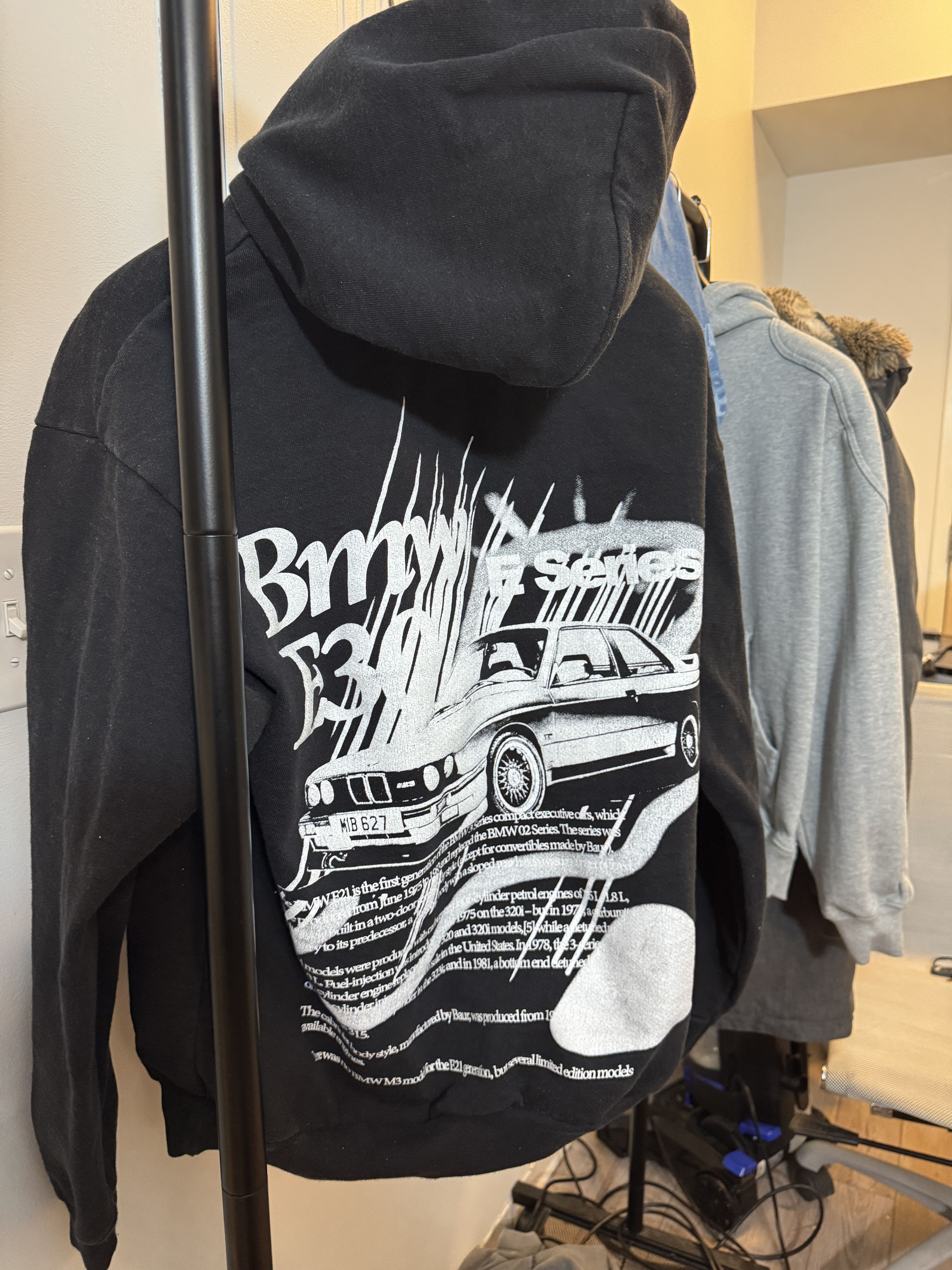 Vintage ATTHISMOMENT Vintage Black Racing Graphic Hoodie Size US L / EU 52-54 / 3 - 2 Thumbnail