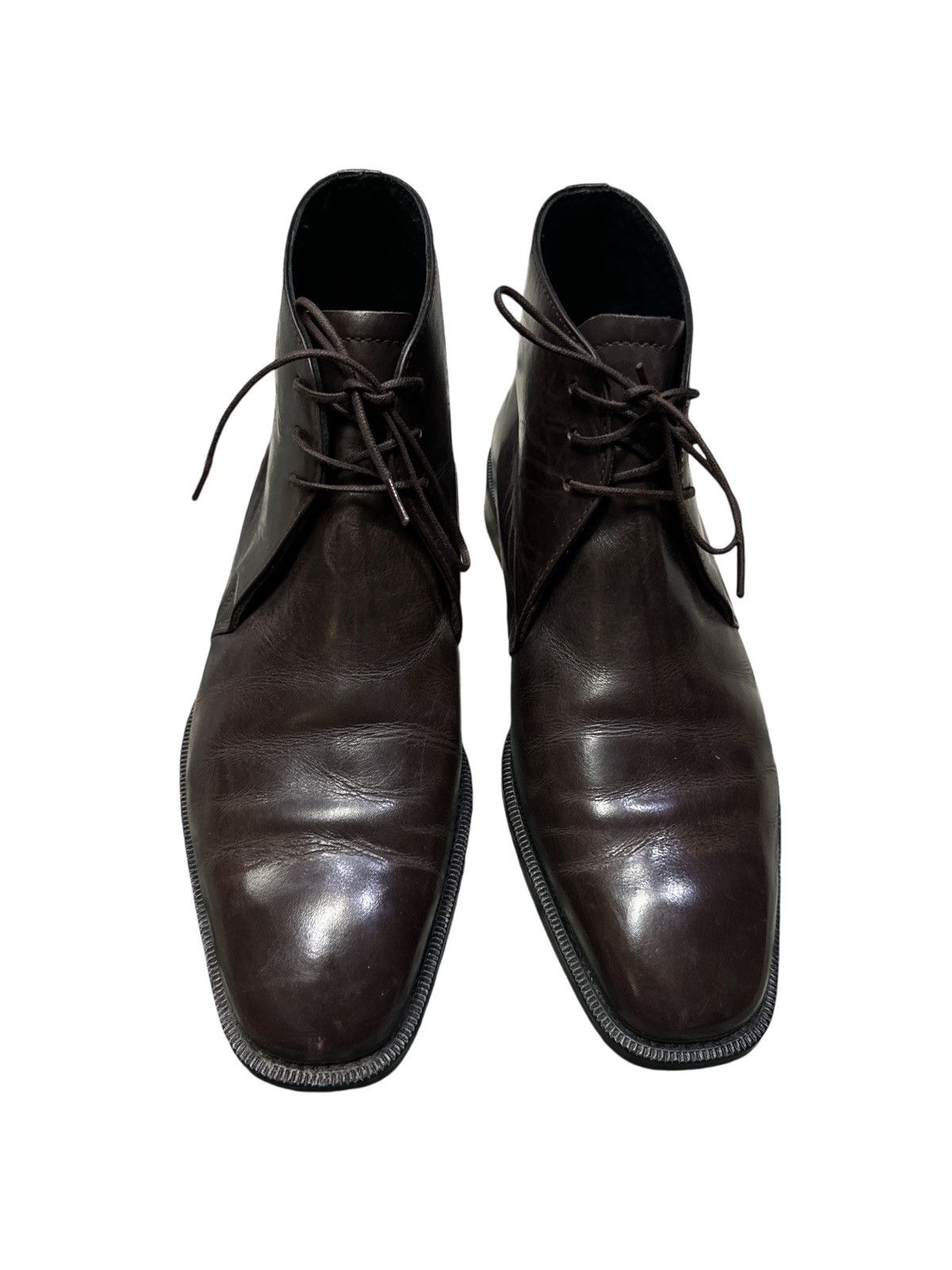Burberry VTG BURBERRYS LEATHER DESERT BOOTS Size US 7.5 / EU 40-41 - 3 Thumbnail