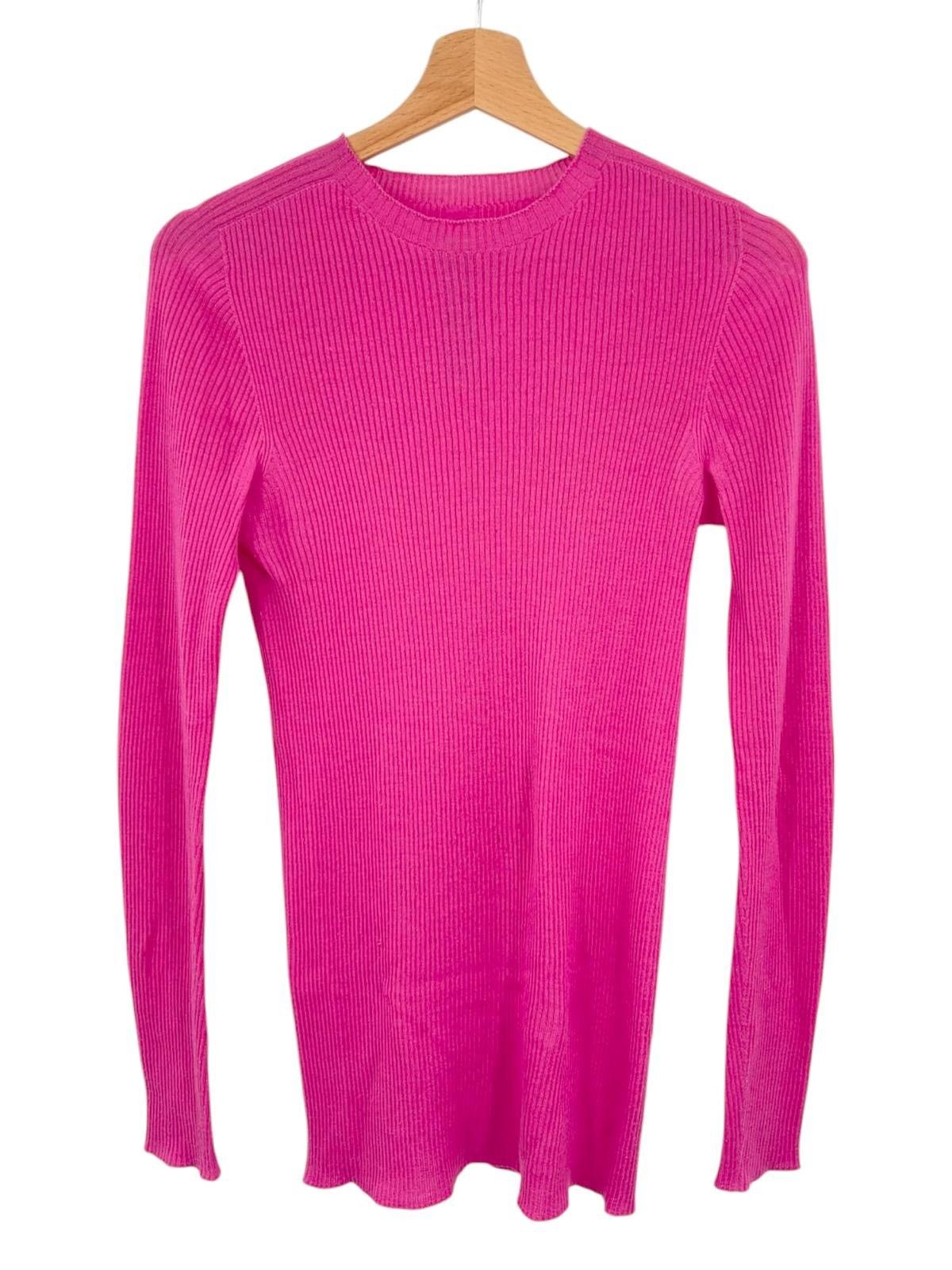 Rick Owens Rick Owens EDFU SS23 Rib Knit Hot Pink Sweater – Size S Size US S / EU 44-46 / 1 - 1 Thumbnail