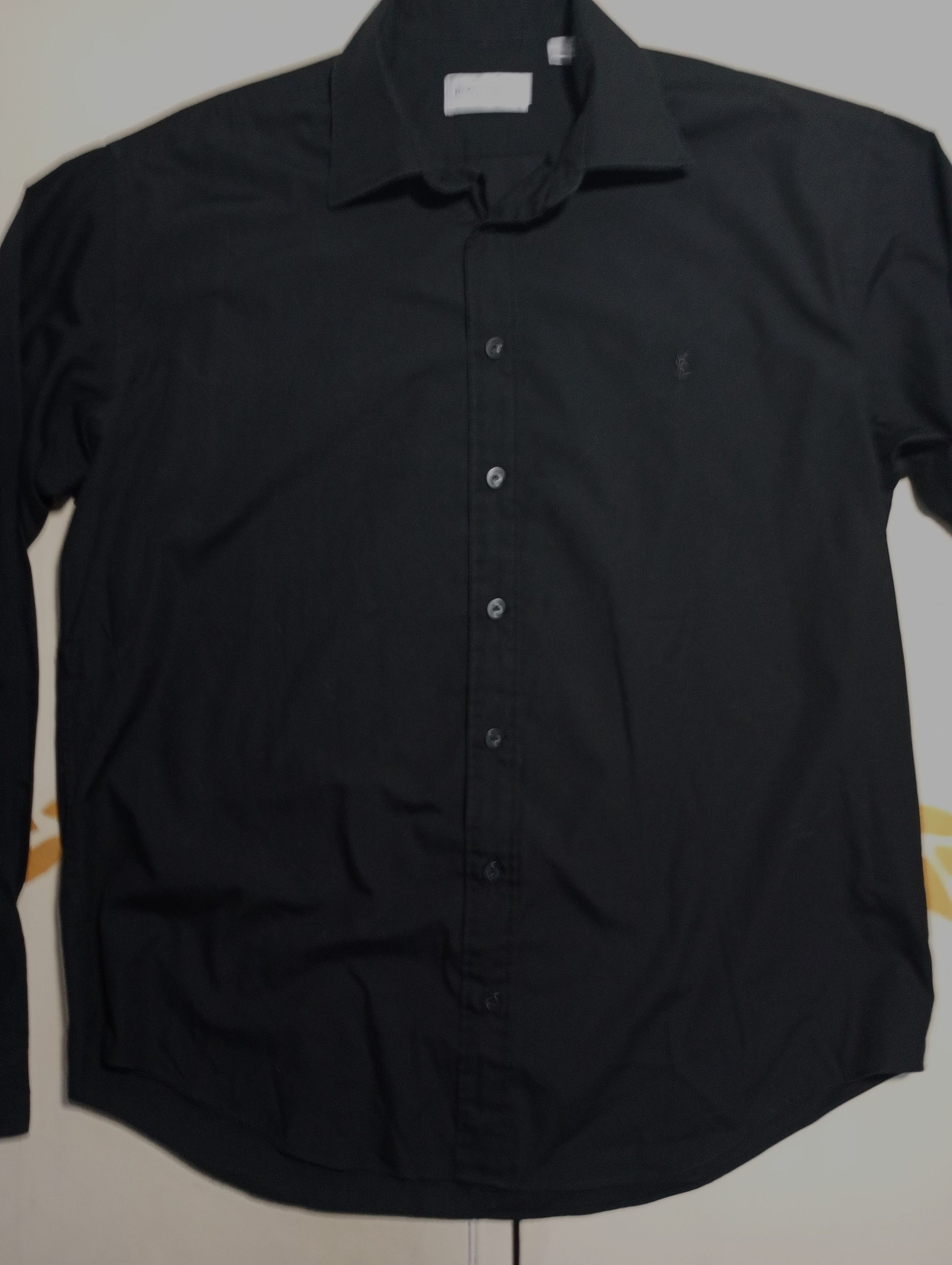 Designer × Yves Saint Laurent YSL Pour Homme Black Shirt Size US XL / EU 56 / 4 - 4 Thumbnail
