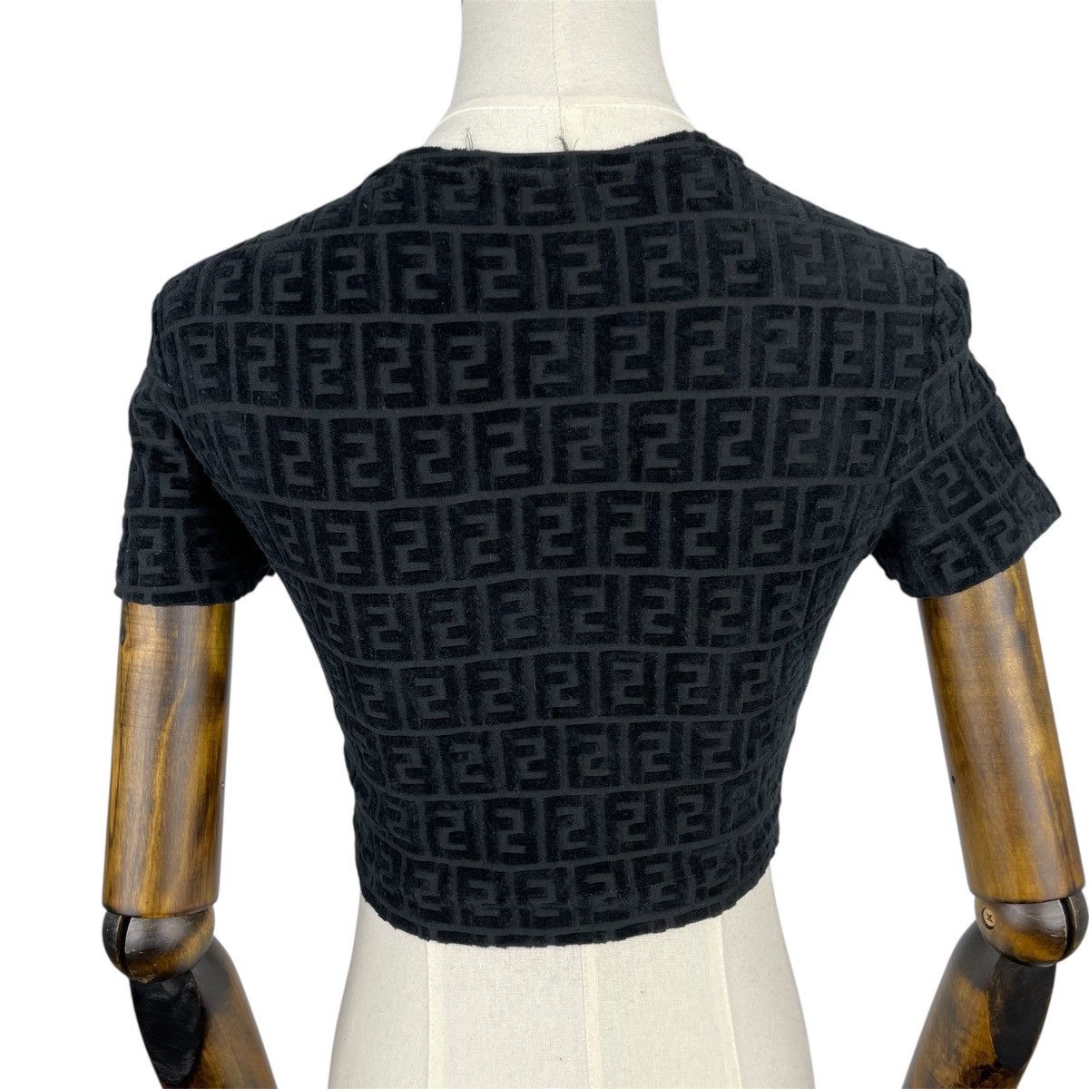 Fendi Vintage Fendi Roma Zucca Monogram Velvet Terry Cloth Size S / US 4 / IT 40 - 3 Thumbnail