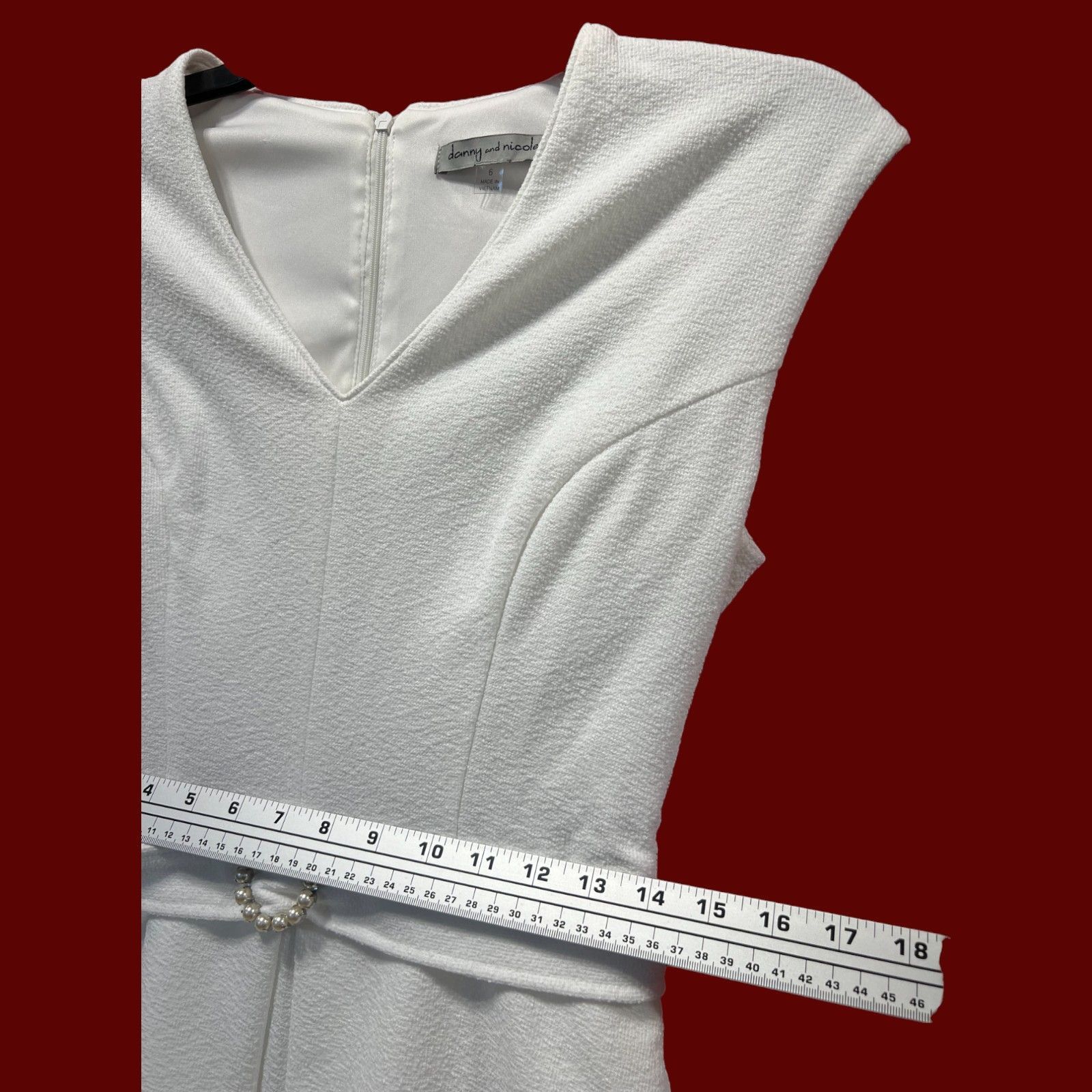 Other Danny And Nicole - Women's Sleeveless Fit + Flare Dress - Iv Size M / US 6-8 / IT 42-44 - 6 Thumbnail