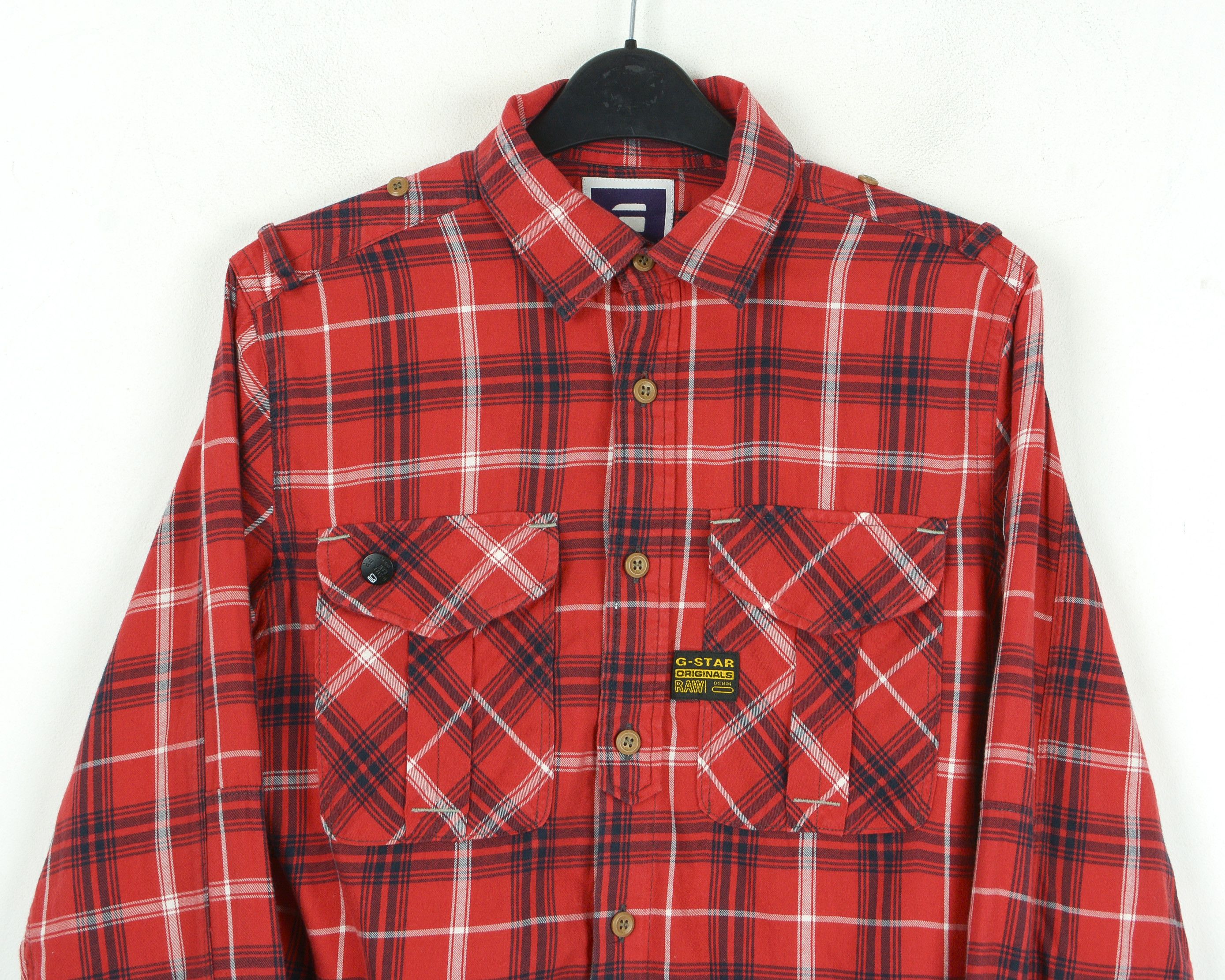 G-Star Casual Shirt Snap Button Up Long Sleeve Cotton Check Top Size US M / EU 48-50 / 2 - 2 Thumbnail