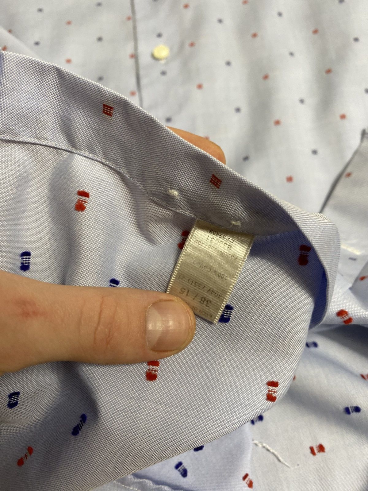 Eton Eton Slim Fit Light Blue Patterned Shirt Luxury Cotton Size US S / EU 44-46 / 1 - 3 Thumbnail