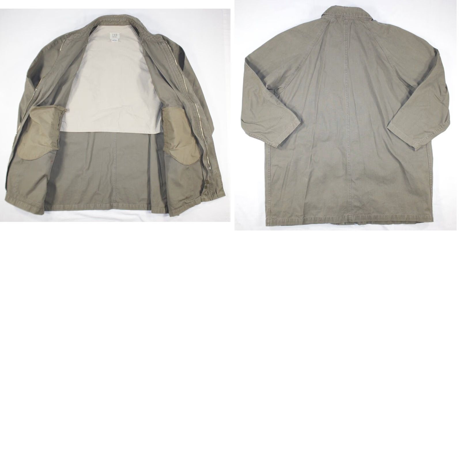 Gap VINTAGE GAP Canvas Barn Chore Coat Oversized Green/Gray Men's L Coat Size US L / EU 52-54 / 3 - 8 Thumbnail