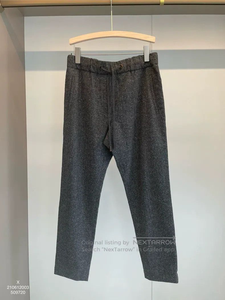 Brunello Cucinelli Brunello Cucinelli Dark Gray Wool Beaded Trousers Size 26" / US 2 / IT 38 - 1 Thumbnail