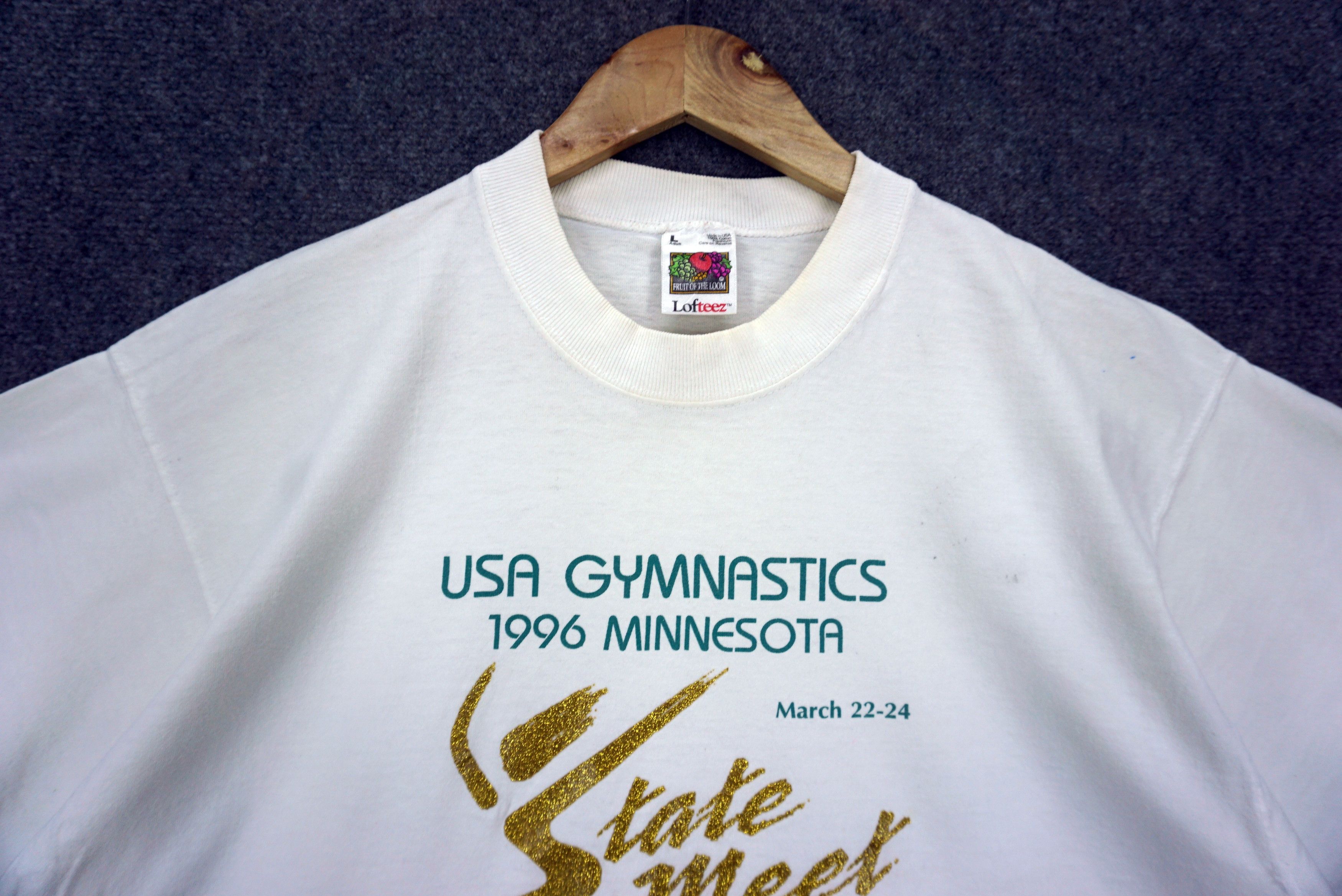 Fruit Of The Loom USA Gymnastics 1996 Minnesota State Meet North Spirit x2 Size US L / EU 52-54 / 3 - 3 Thumbnail