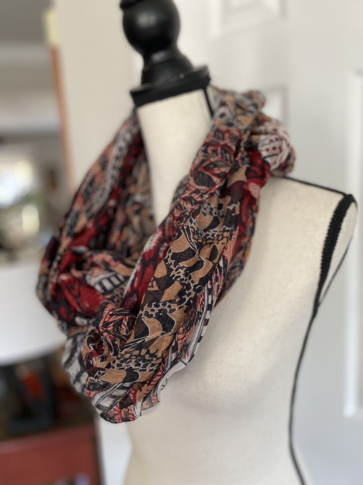 Other VINTAGE CHARLOTTE RUSSE MULTI PRINT PULLOVER SCARF Size ONE SIZE - 5 Thumbnail