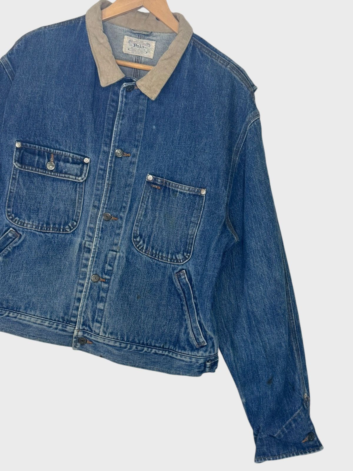 Polo Ralph Lauren Vintage Ralph Lauren Denim Jacket Corduroy Collar Kanye West Size US L / EU 52-54 / 3 - 5 Thumbnail