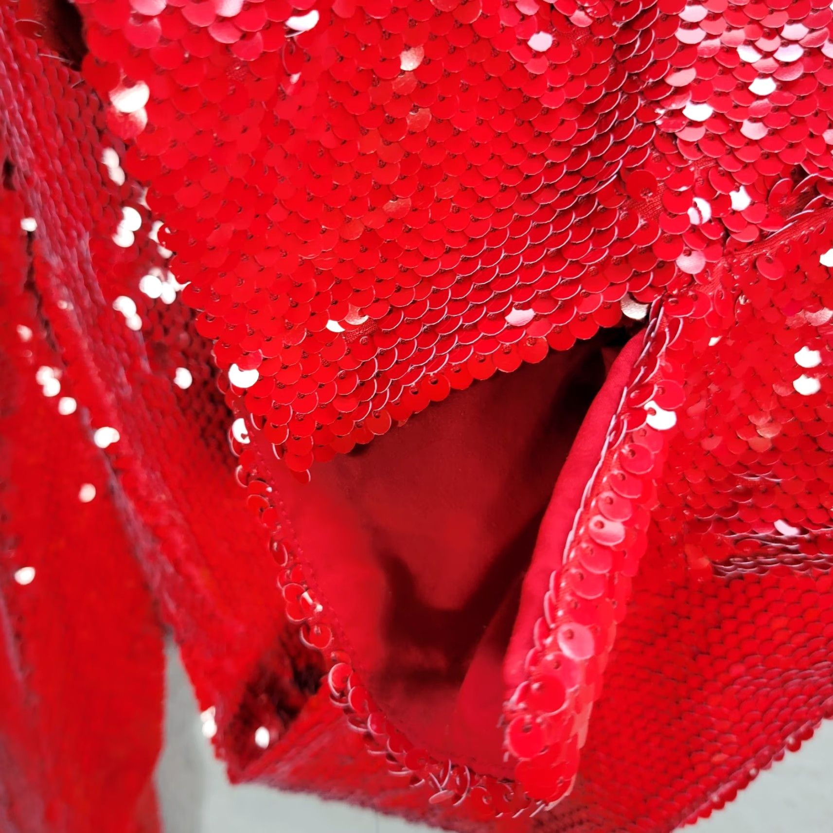 Vintage INC Womens International Concepts Tie Waist Sequin Side Slit Pants XS Red Bootcut Baggy? No, Pants is enough Size 26" / US 2 / IT 38 - 5 Thumbnail