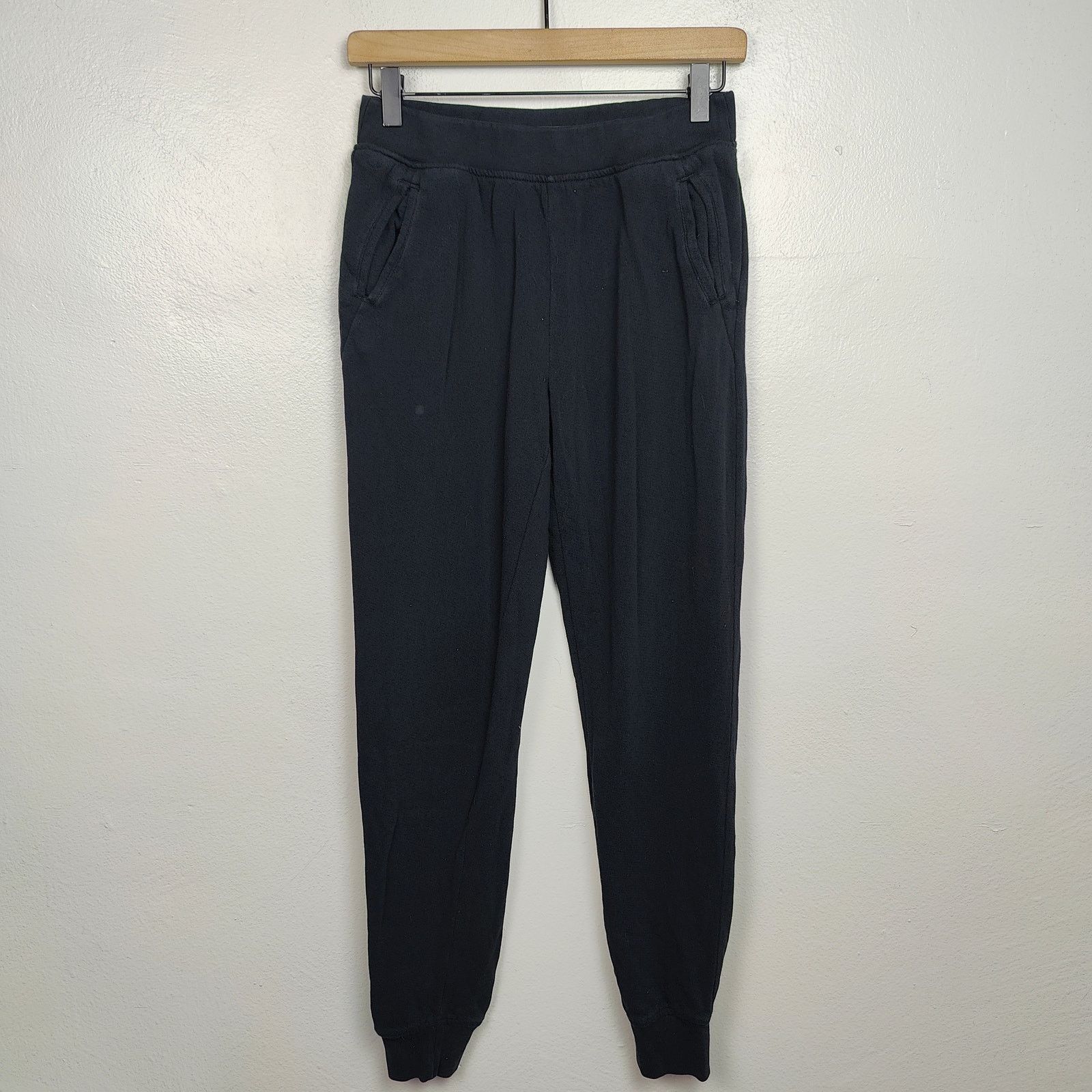 ATM ATM Jogger Pants Womens Small Black Cotton Terry Lounge Size 28" / US 6 / IT 42 - 1 Thumbnail
