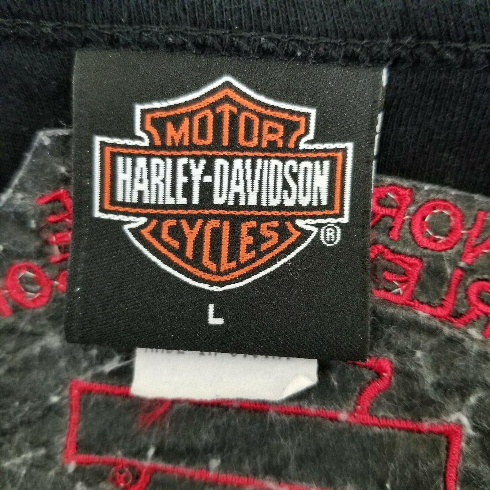 Harley Davidson Harely Davidson Black Long Sleeve Scoop Neck Embroidered Top Size L / US 10 / IT 46 - 5 Thumbnail