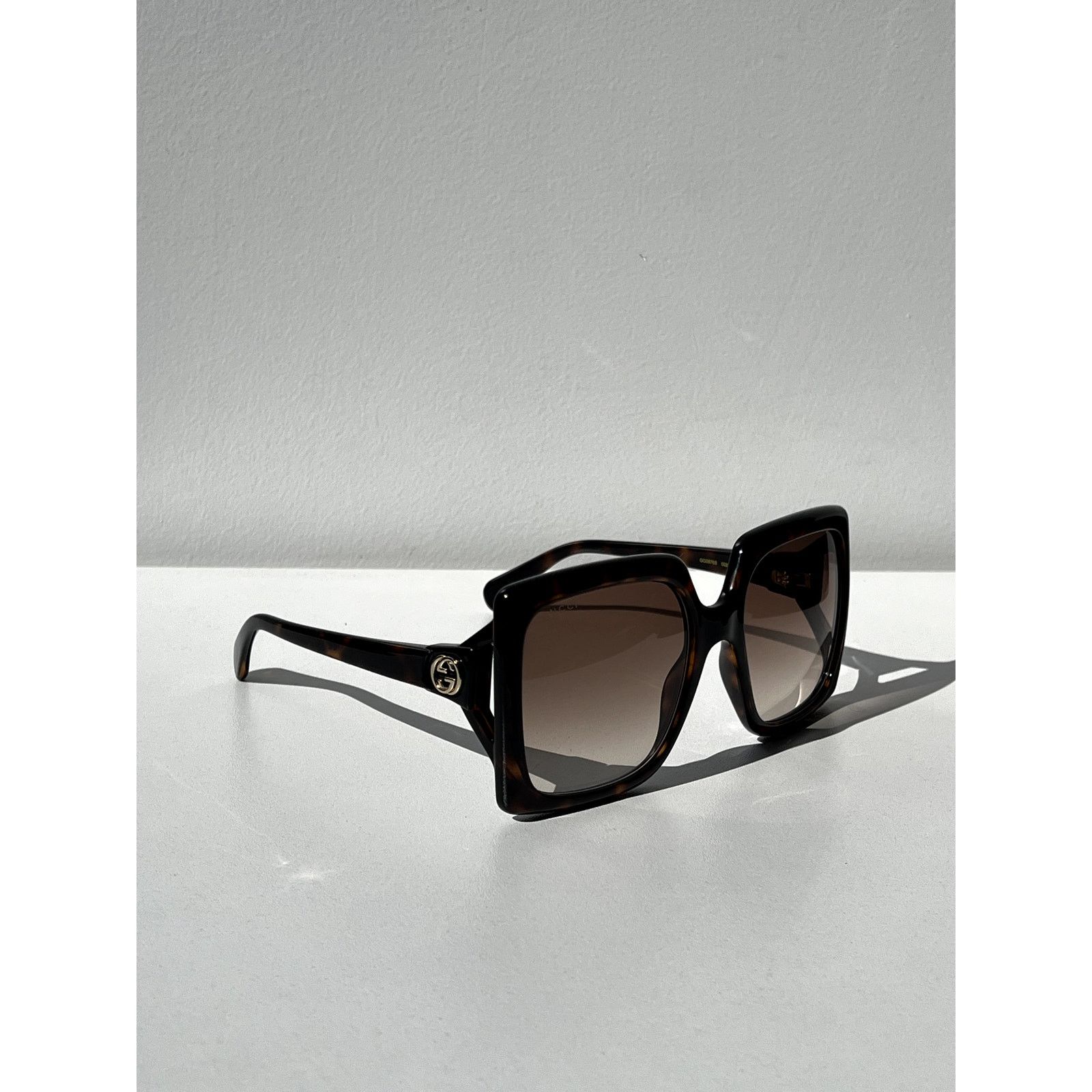 Gucci NEW Gucci GG0876S Havana Brown Square Oversized Sunglasses Size ONE SIZE - 7 Thumbnail