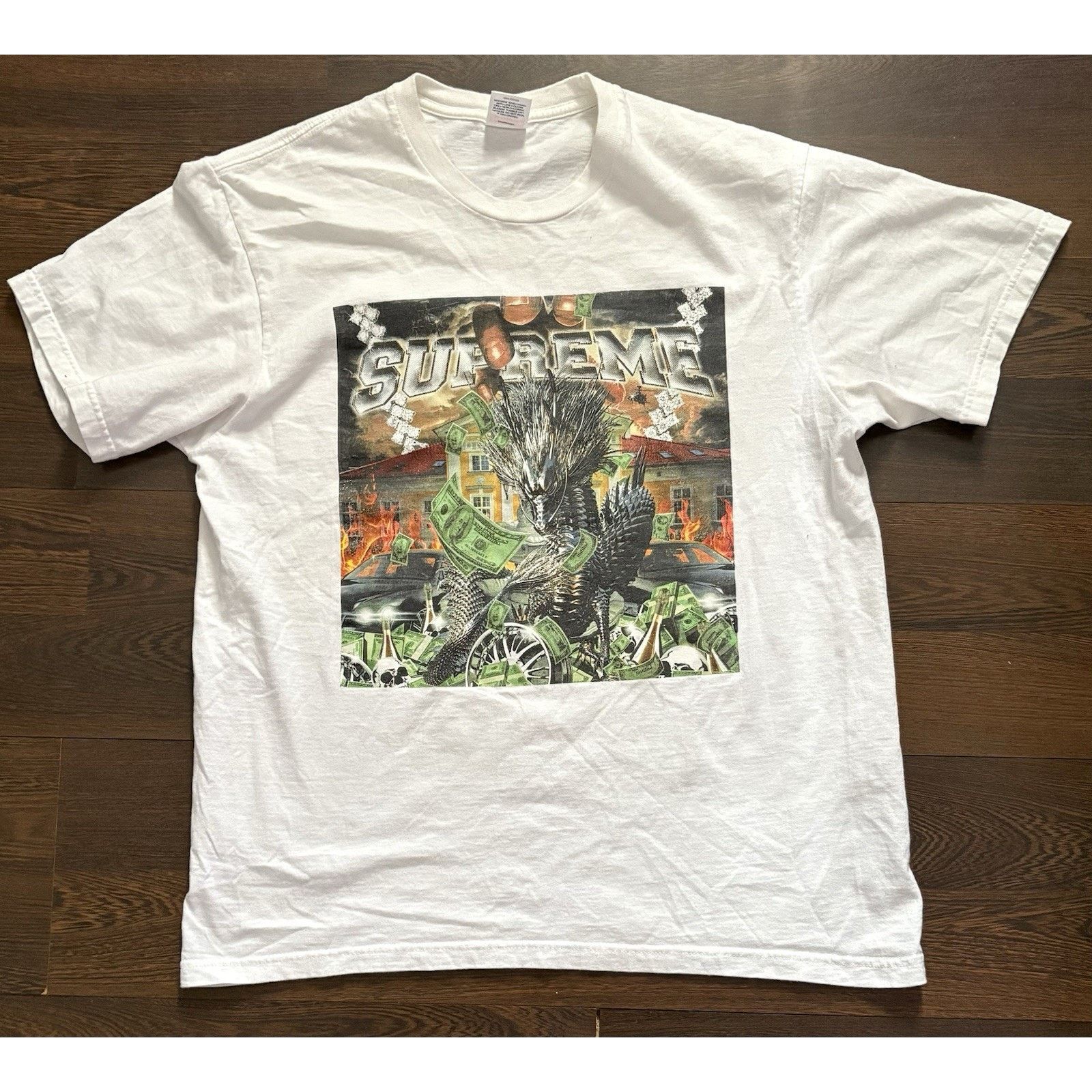 Supreme Dragon Tee SS20 T-Shirt white Mens Medium bogo