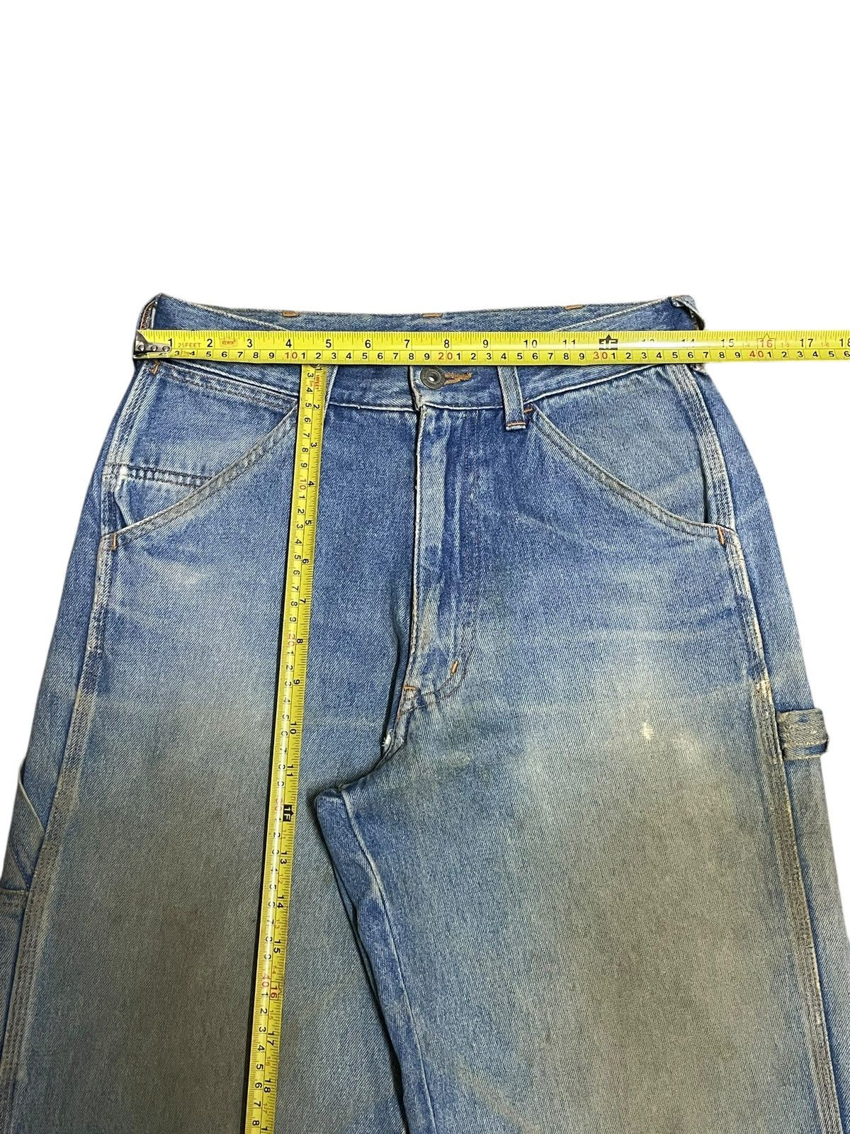 Japanese Brand Vintage Japanese Trashed Carpenter Mud Wash Loose Fit Jeans Size US 28 / EU 44 - 13 Thumbnail