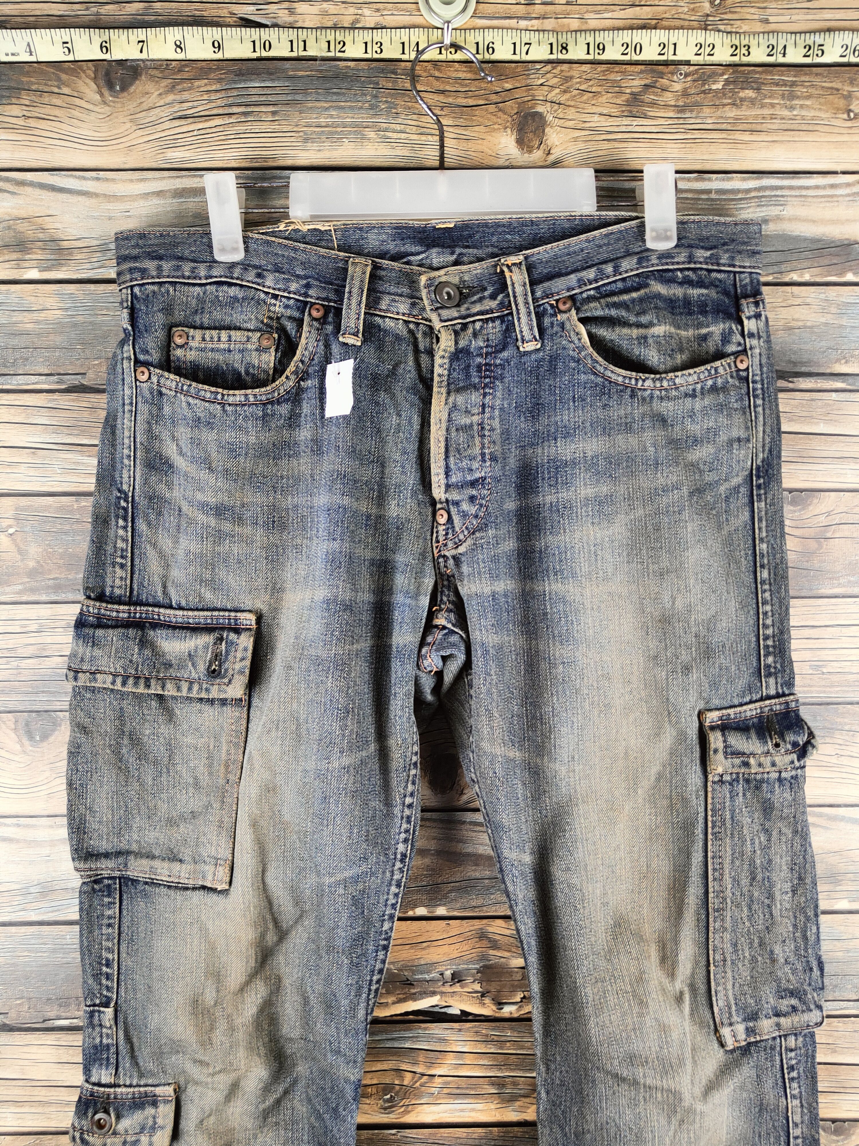 Johnbull DL Johnbull Blue Distressed Ripped Jeans #46-896 Size US 33 - 2 Thumbnail